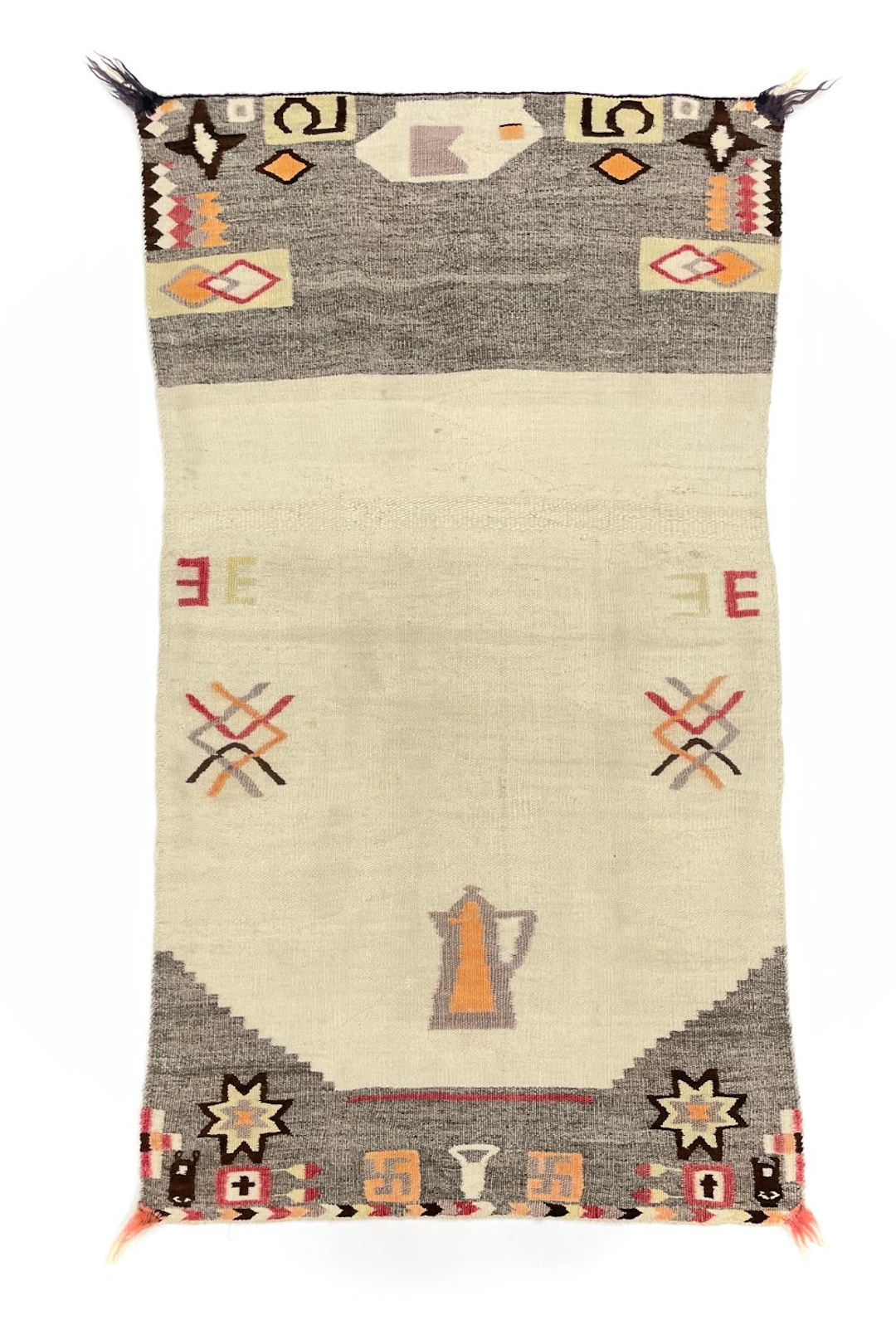 NAVAJO PICTORIAL DOUBLE SADDLE BLANKET