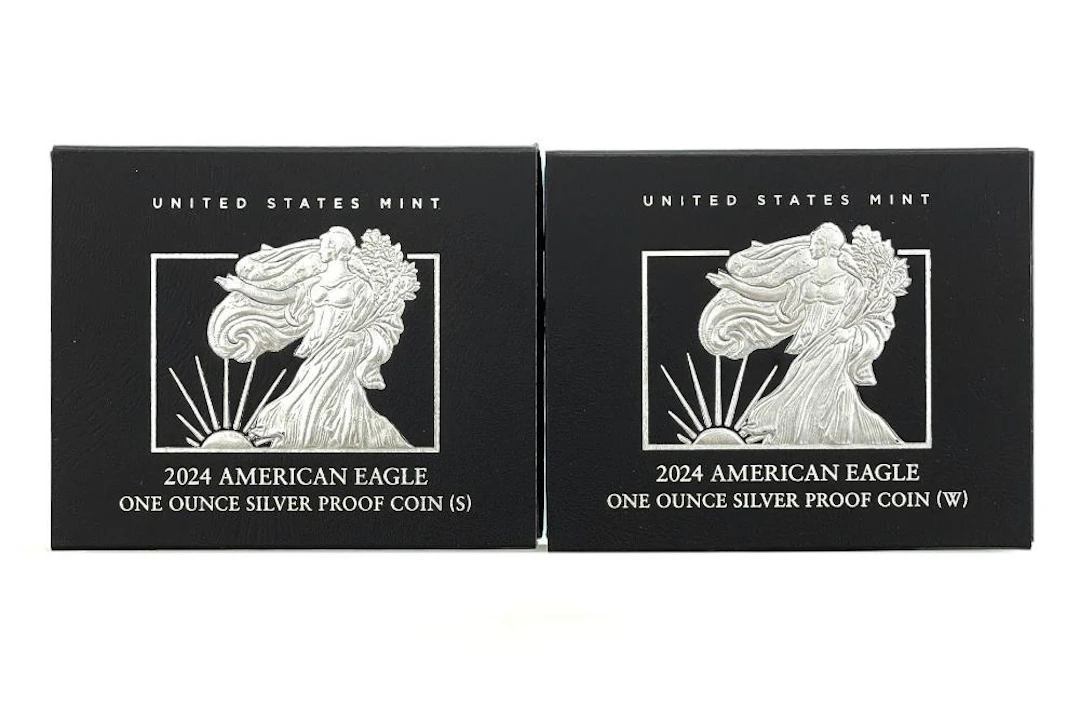 LOT OF 2 2024-S & 2024-W 1 TROY OZ .999 FINE SILVER PROOF AMERICAN