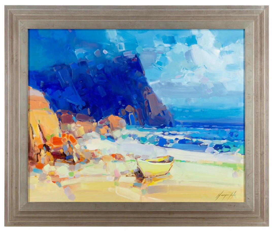 VAHE YEREMYAN "SEASHORE" (POINT DUME, MALIBU) OIL ON CANVAS