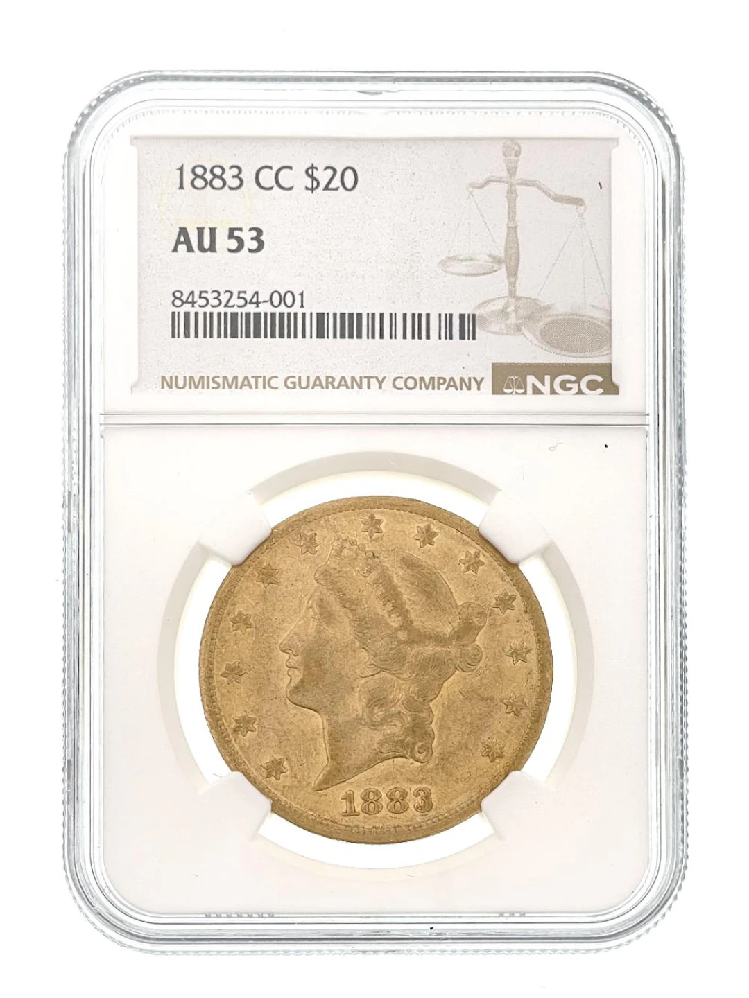 1883-CC $20 LIBERTY HEAD GOLD DOUBLE EAGLE