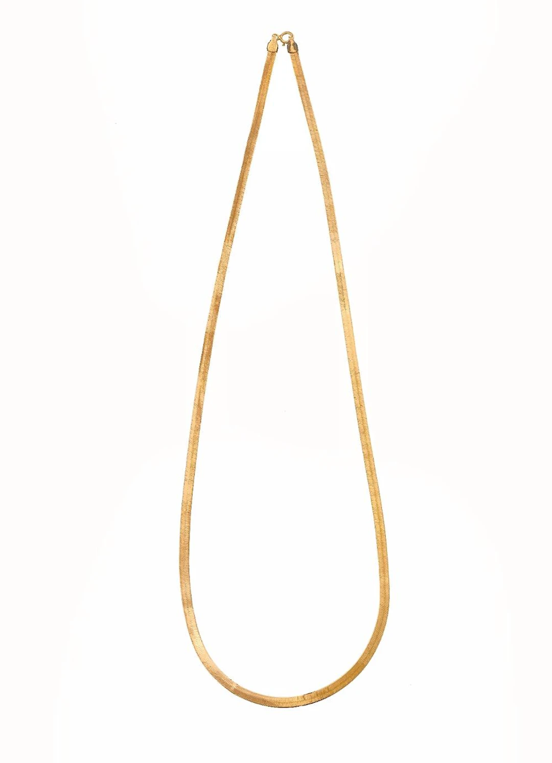 14K ITALIAN YELLOW GOLD HERRINGBONE NECKLACE