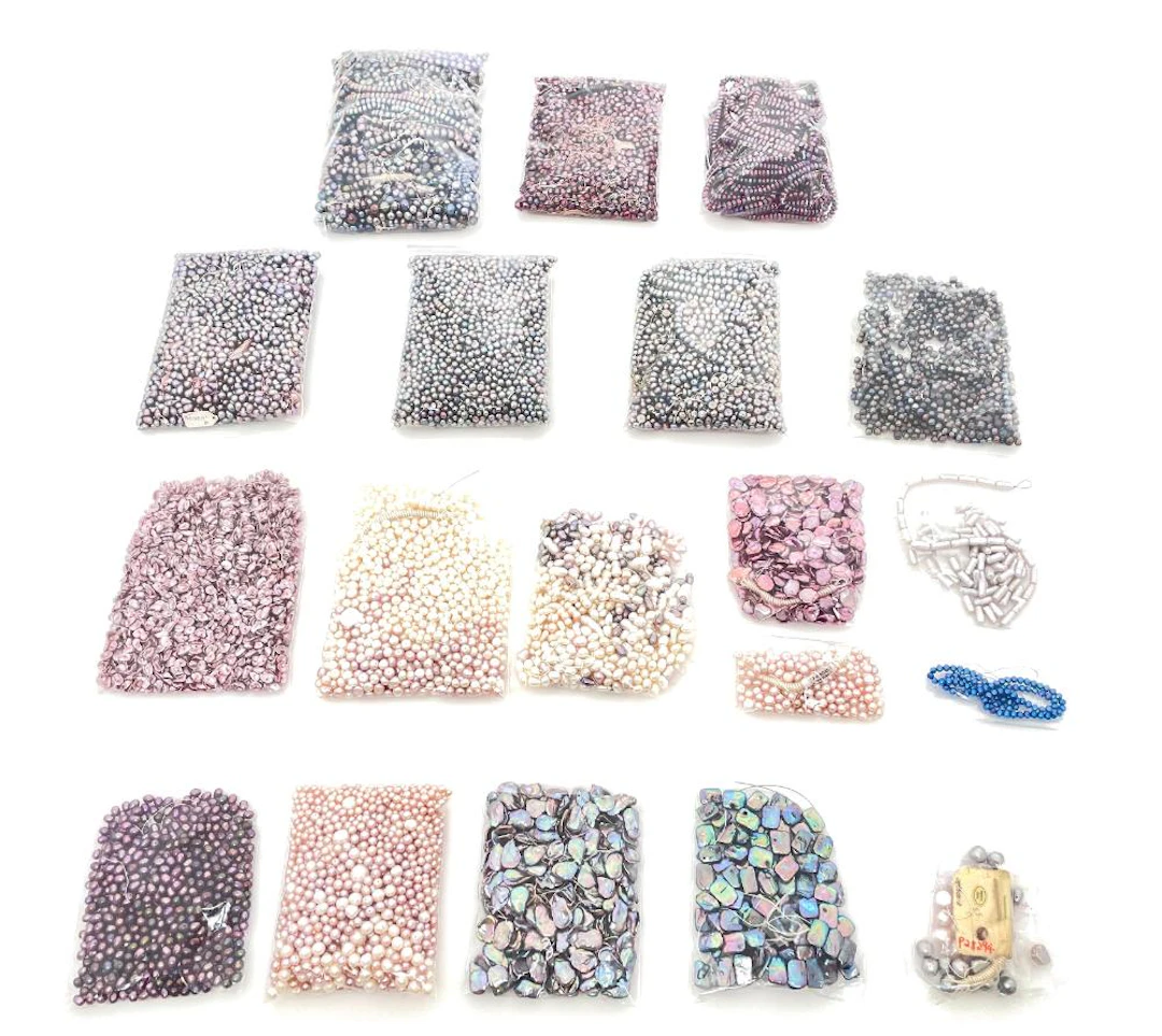 BULK LOT OF LOOSE PEARLS & PEARL STRANDS FOR JEWELRY MAKING