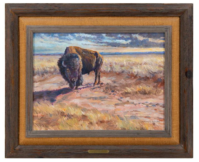 WAYNE WOLFE "A LONER" OIL ON BOARD