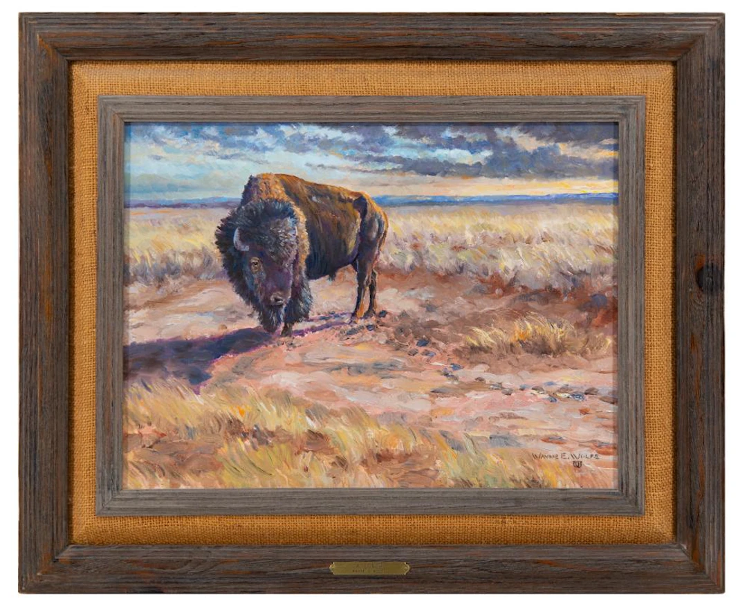 WAYNE WOLFE "A LONER" OIL ON BOARD