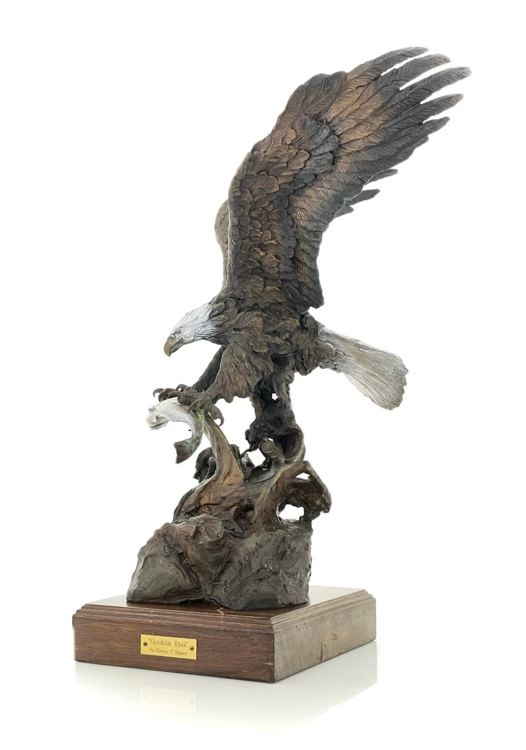 LORENZO GHIGLIERI "SKOOKUM HYAK" BRONZE SCULPTURE
