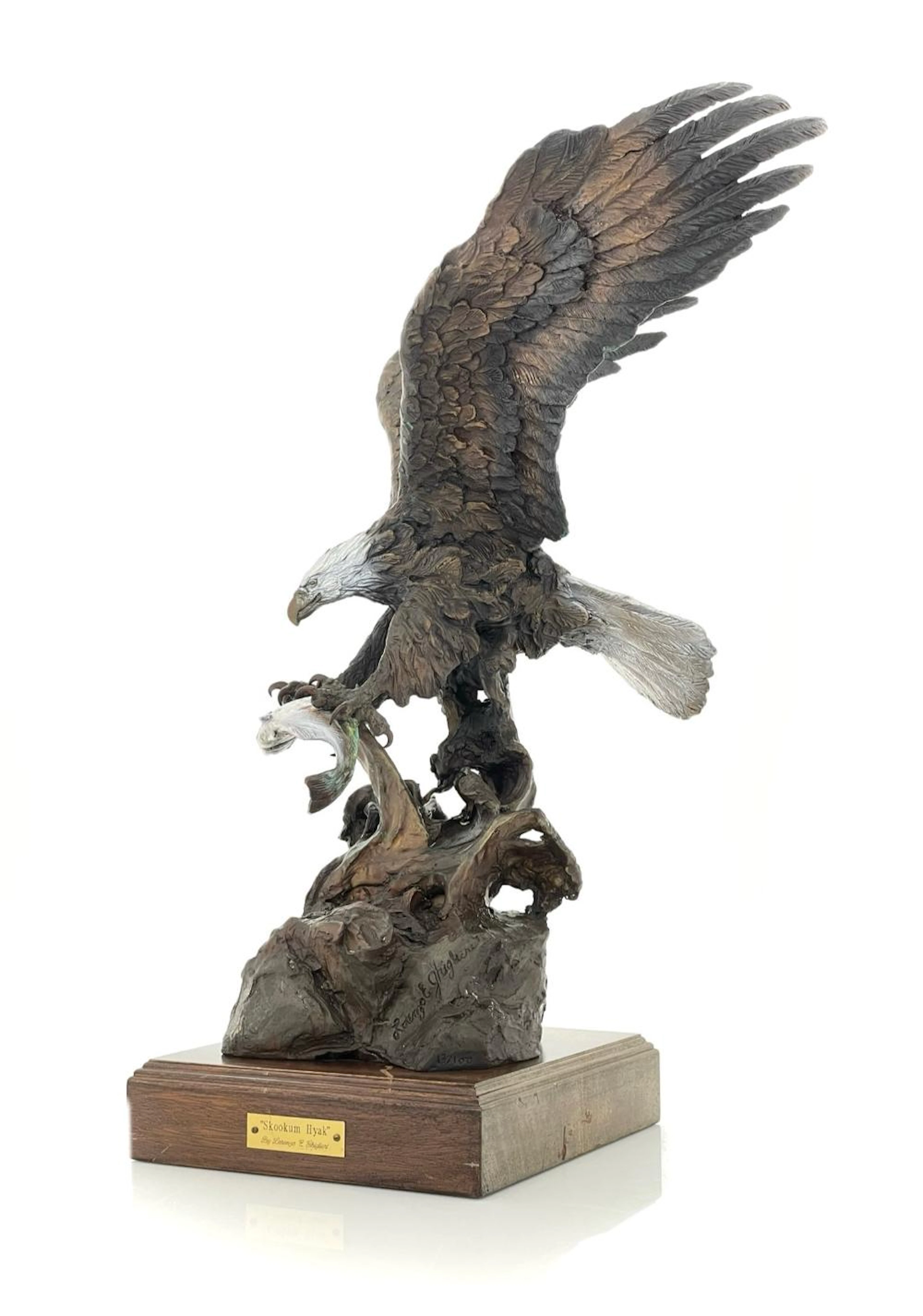 LORENZO GHIGLIERI "SKOOKUM HYAK" BRONZE SCULPTURE