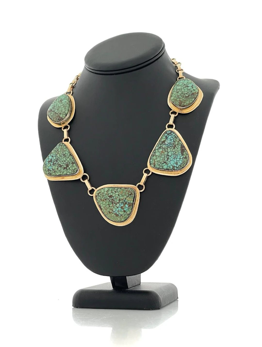TOMMY JACKSON 14K YELLOW GOLD TURQUOISE NECKLACE