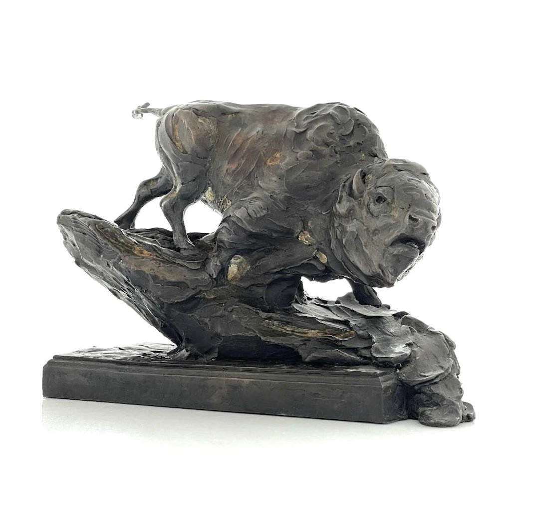 PAUL RHYMER "BUFFALO" BRONZE SCULPTURE