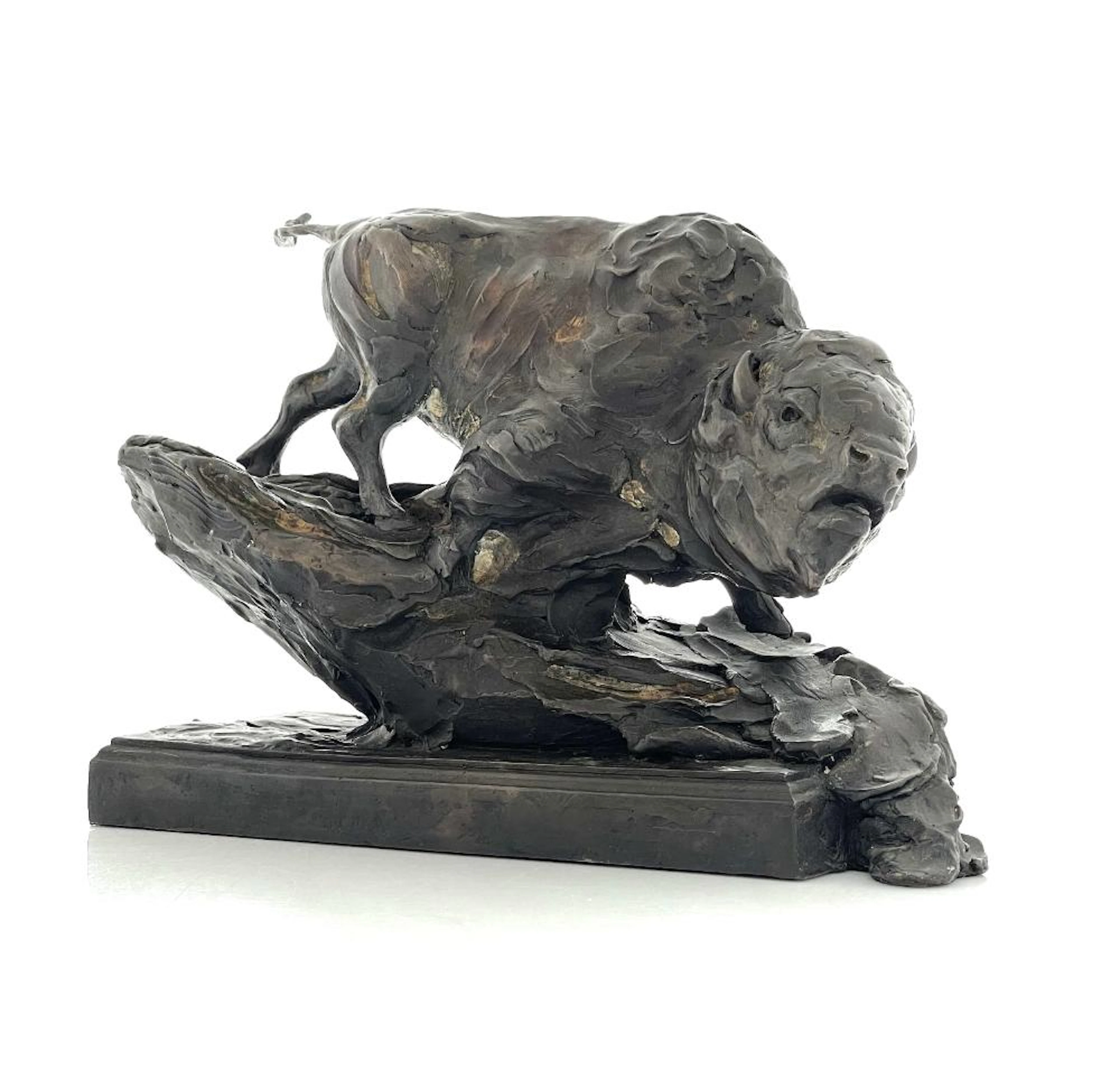 PAUL RHYMER "BUFFALO" BRONZE SCULPTURE
