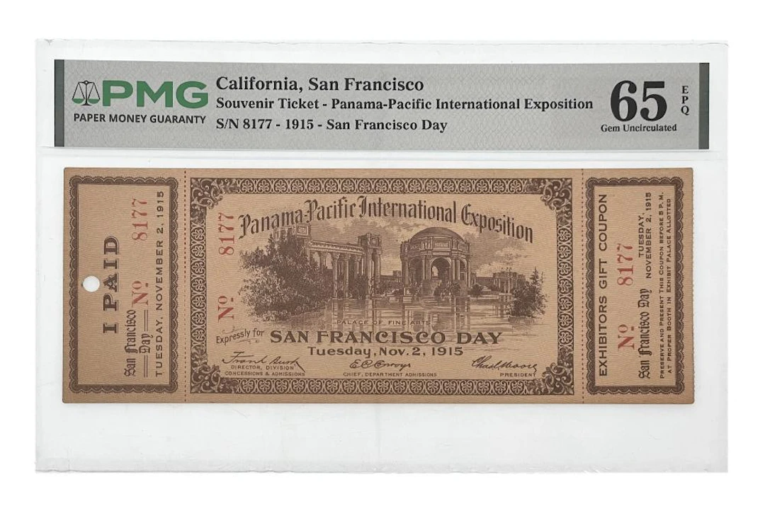 RARE! 1915 PANAMA PACIFIC INTERNATIONAL EXPOSITION SAN FRANCISCO DAY