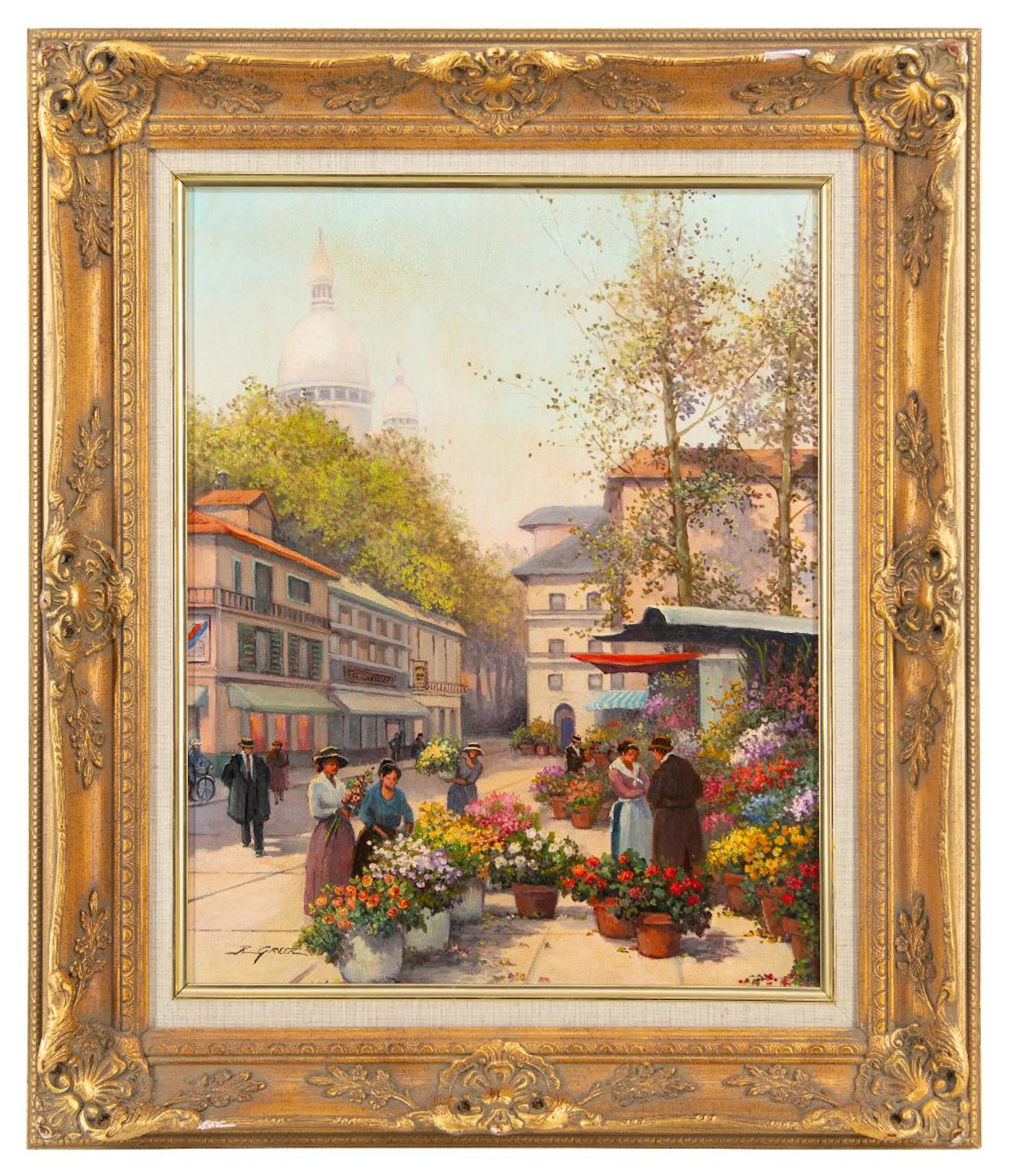 RUTH GREER "PLACE DU TERTRE" OIL ON CANVAS