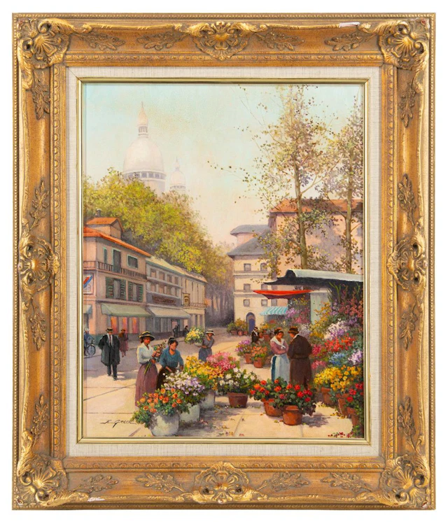 RUTH GREER "PLACE DU TERTRE" OIL ON CANVAS