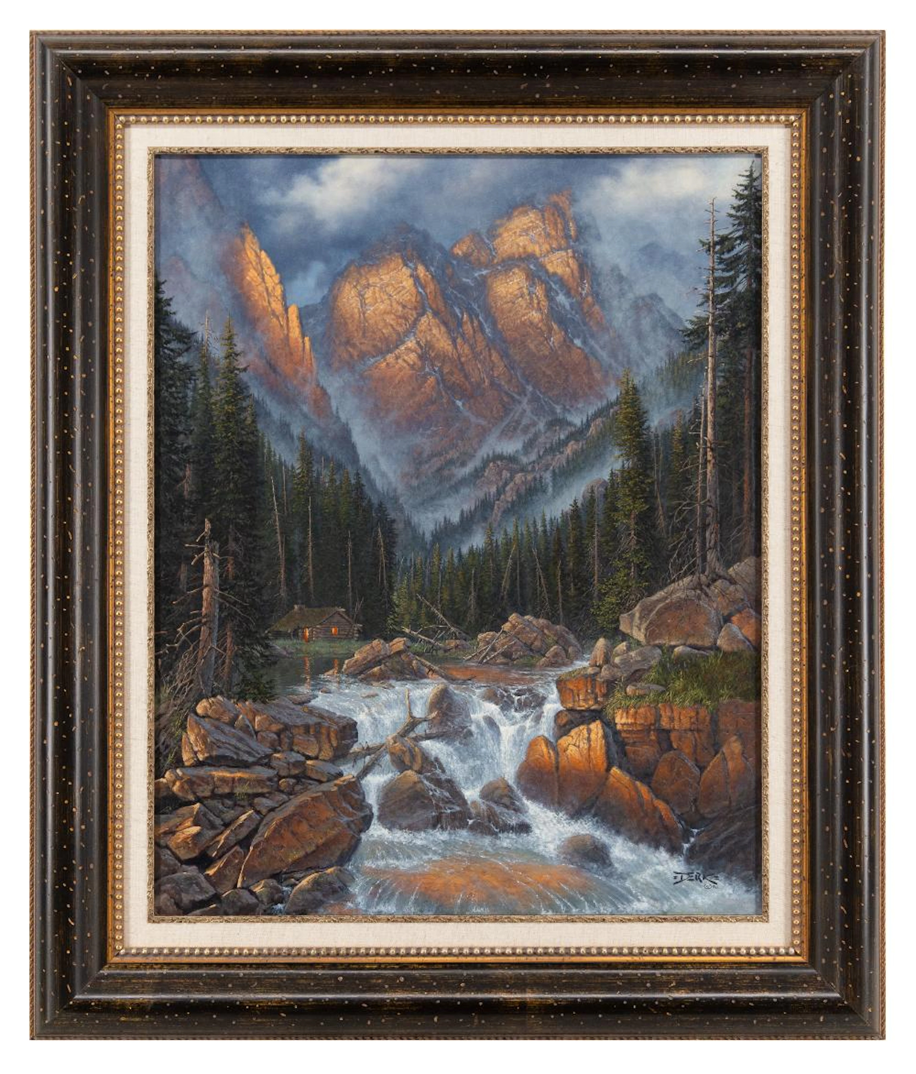 DERK HANSEN "WHERE TRAILS END" OIL ON CANVAS