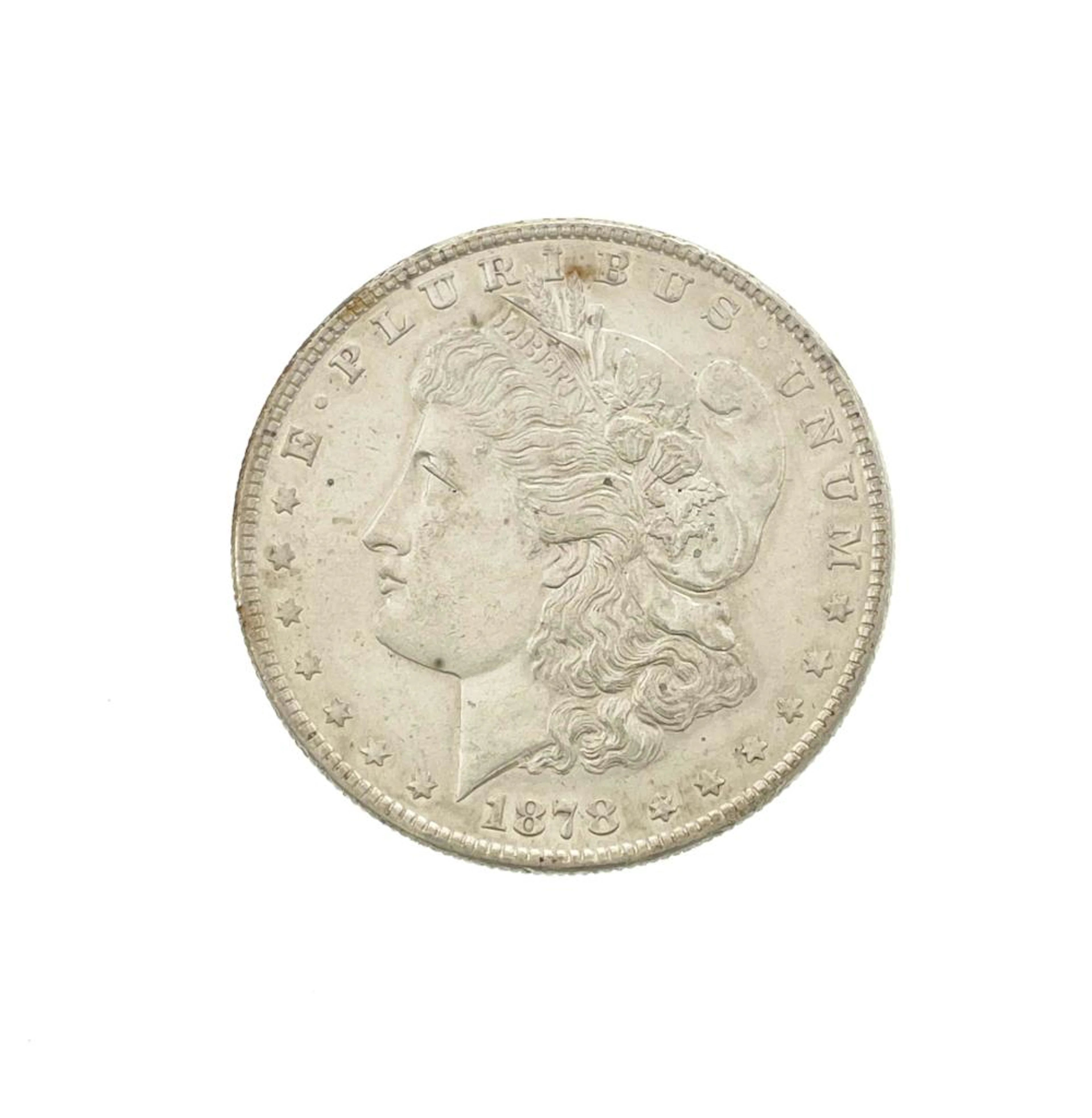 1878 MORGAN SILVER DOLLAR 8 TAIL FEATHERS