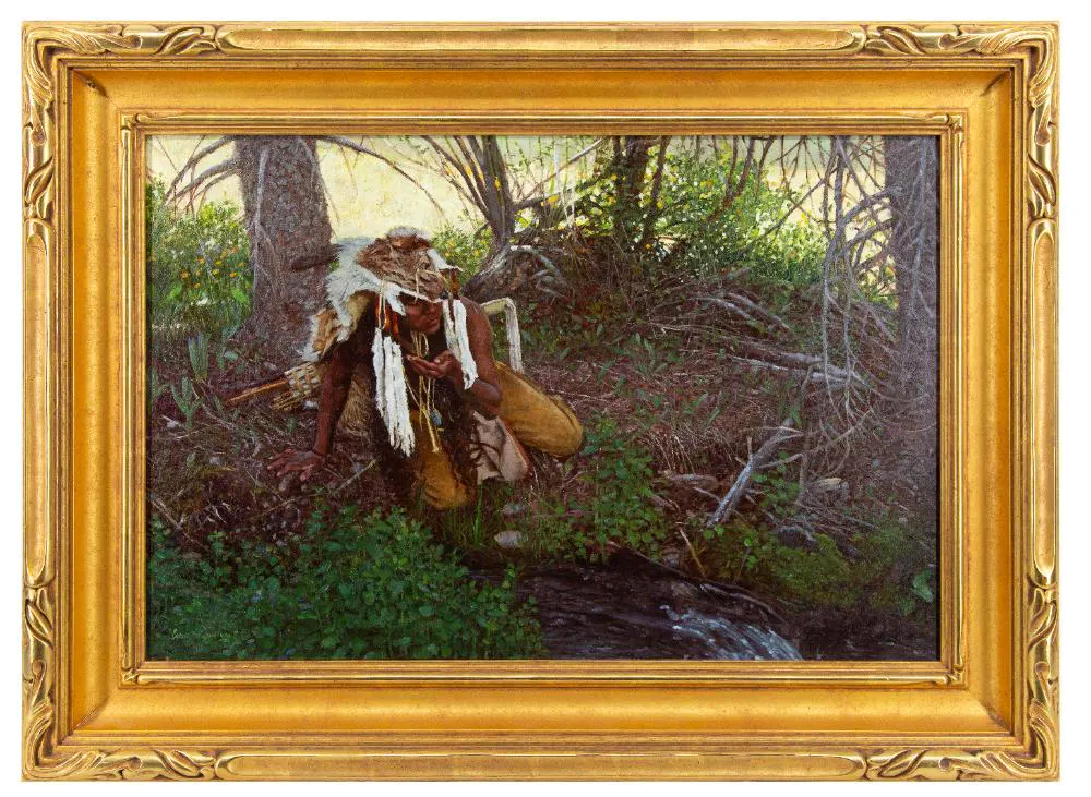 CRAIG TENNANT "IN THE SHADOWS" OIL ON CANVAS