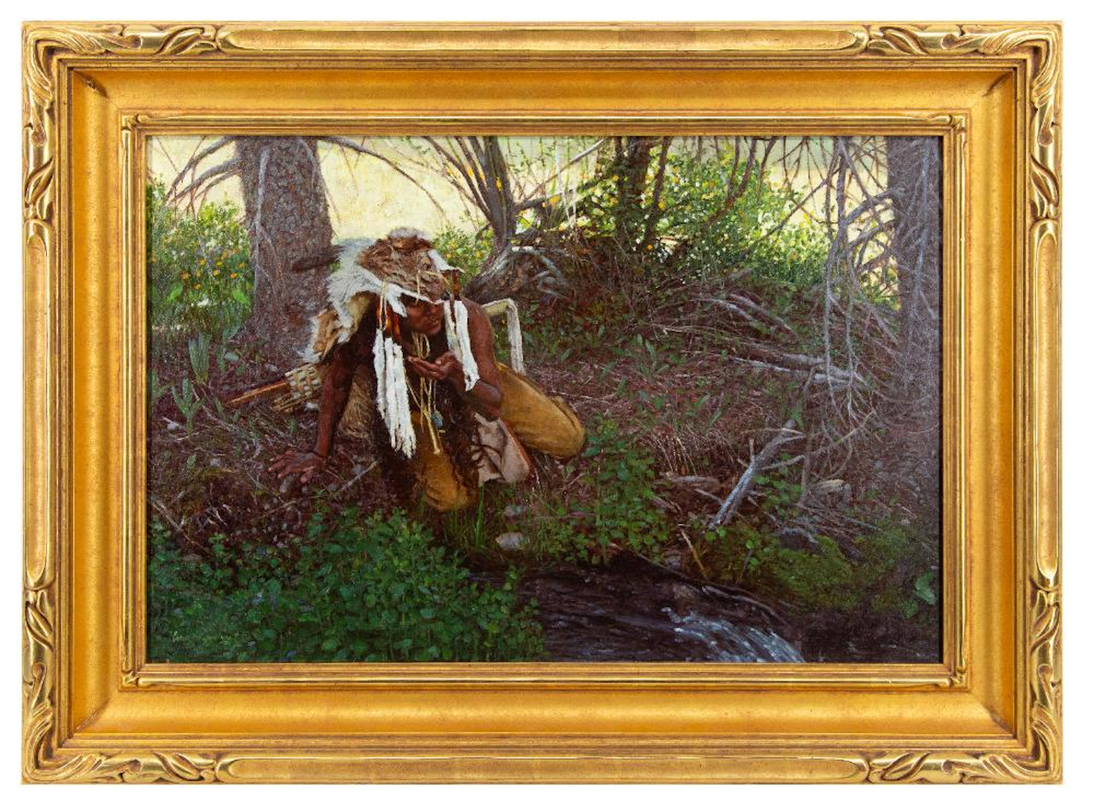 CRAIG TENNANT "IN THE SHADOWS" OIL ON CANVAS