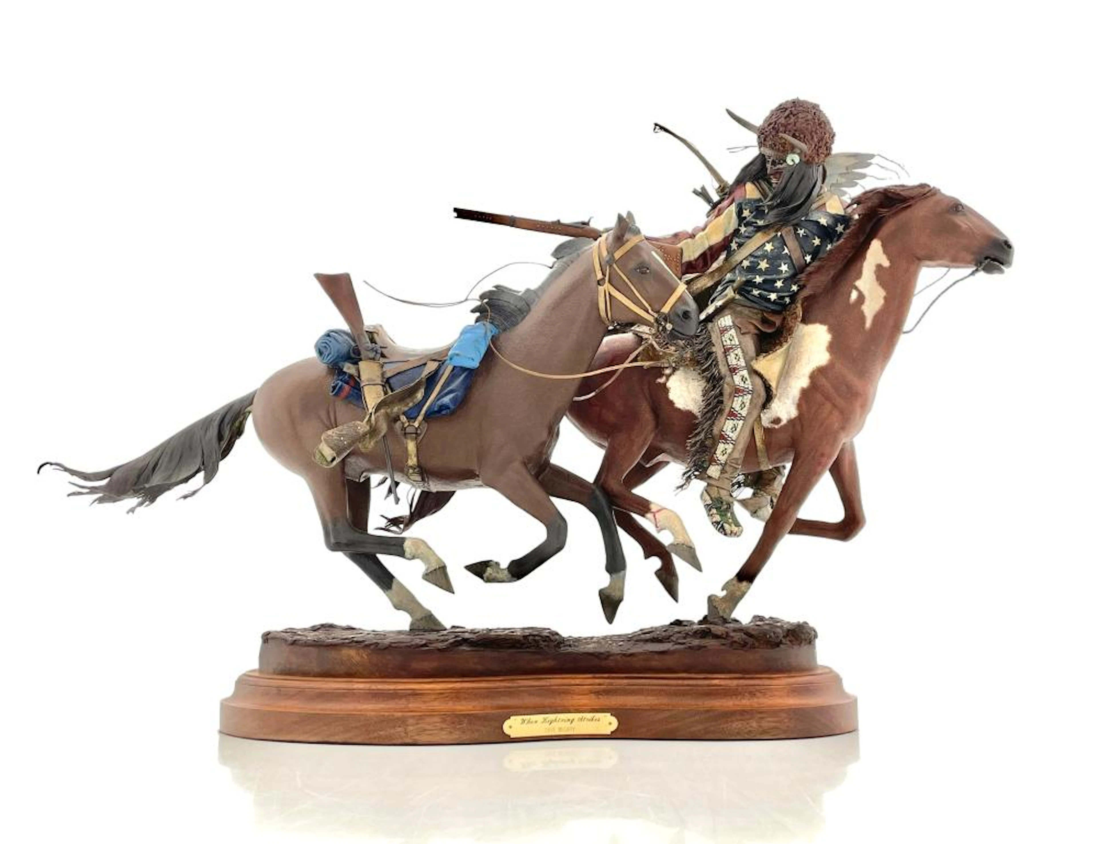 DAVE MCGARY "WHEN LIGHTNING STRIKES" BRONZE SCULPTURE