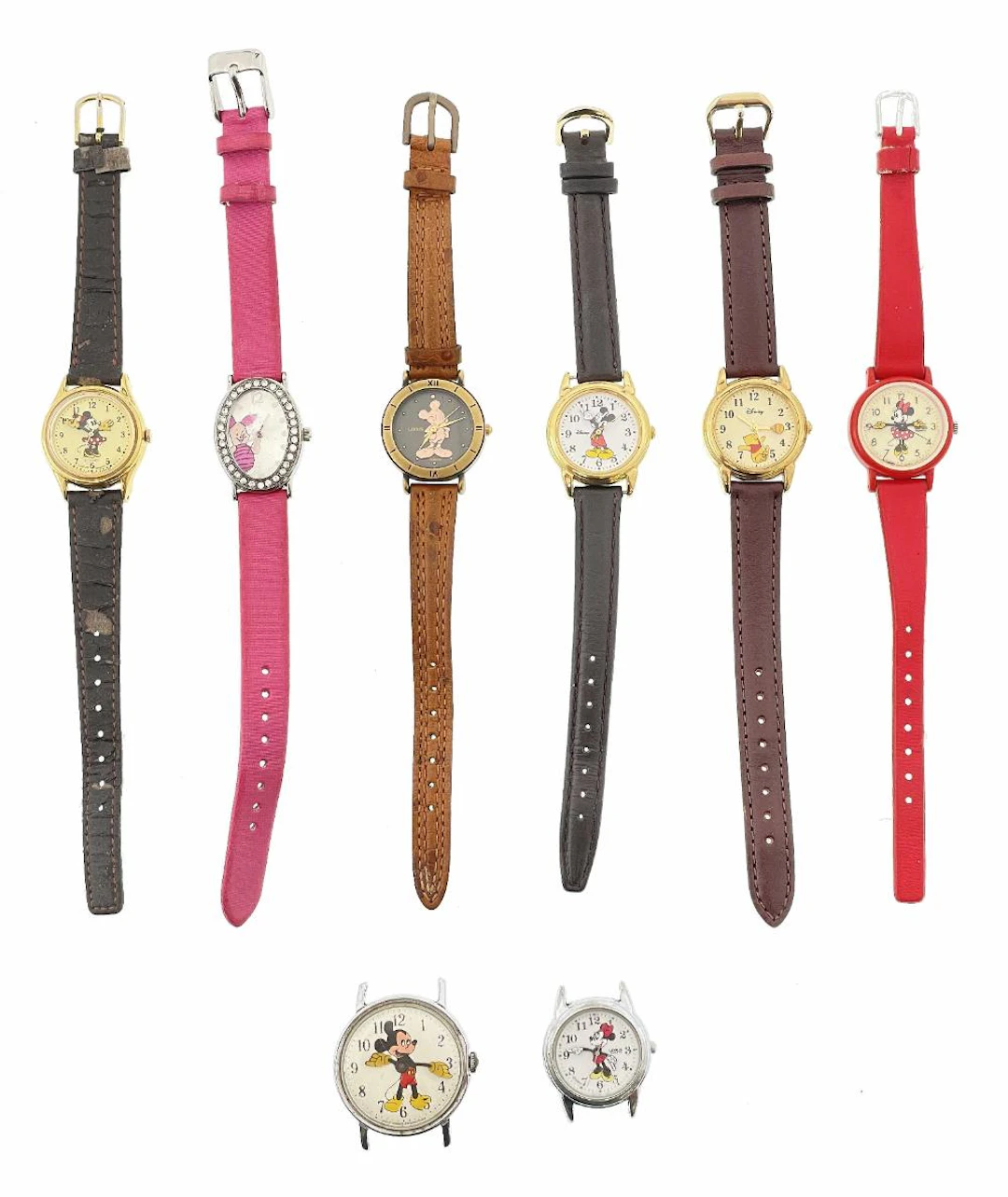 LOT OF 8 VINTAGE DISNEY WRISTWATCHES