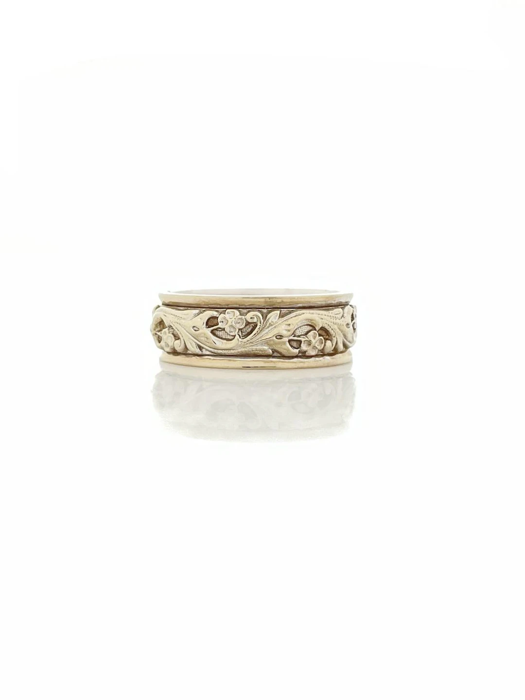 ARTCARVED 14K WHITE GOLD WEDDING BAND