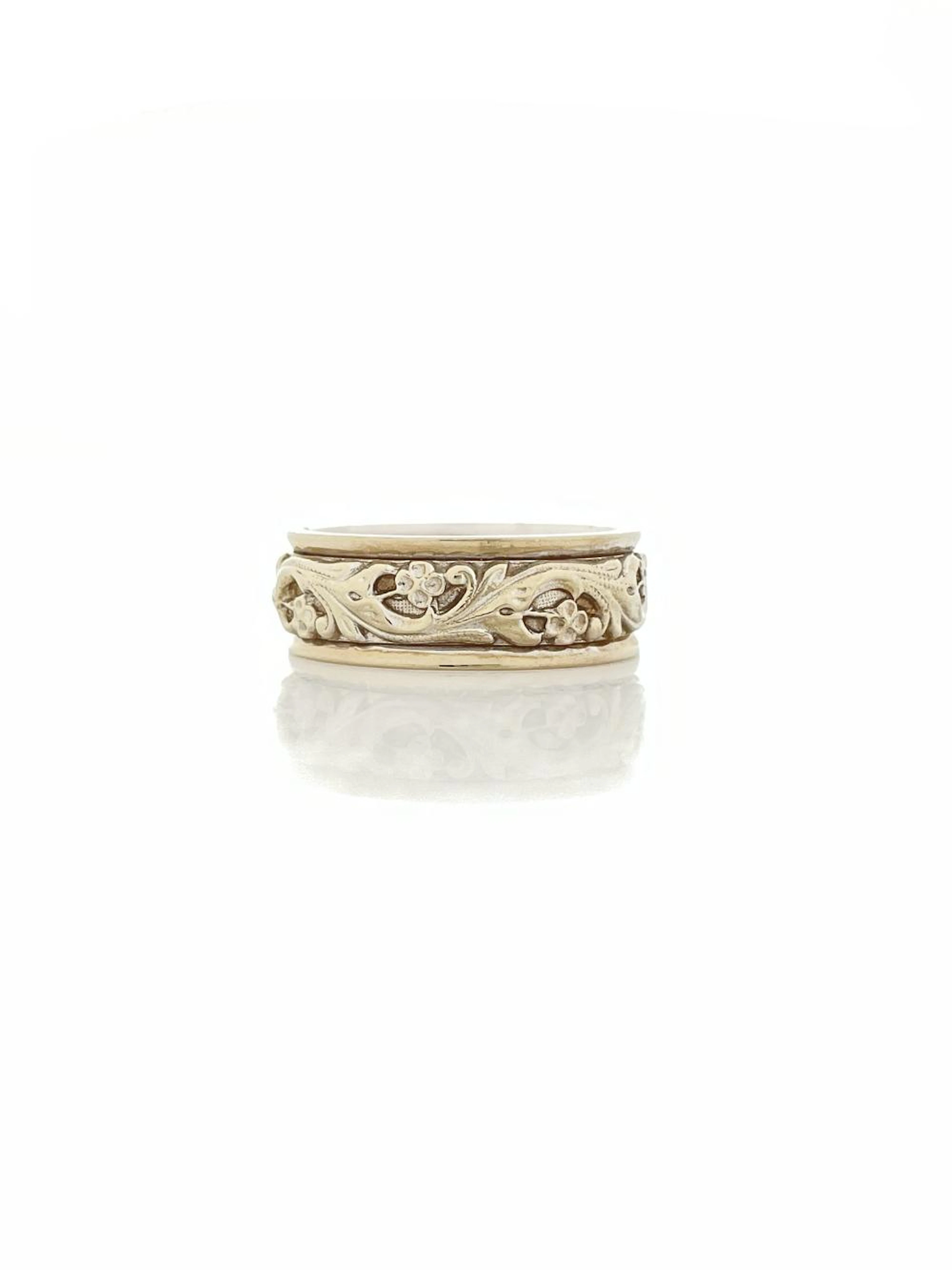 ARTCARVED 14K WHITE GOLD WEDDING BAND