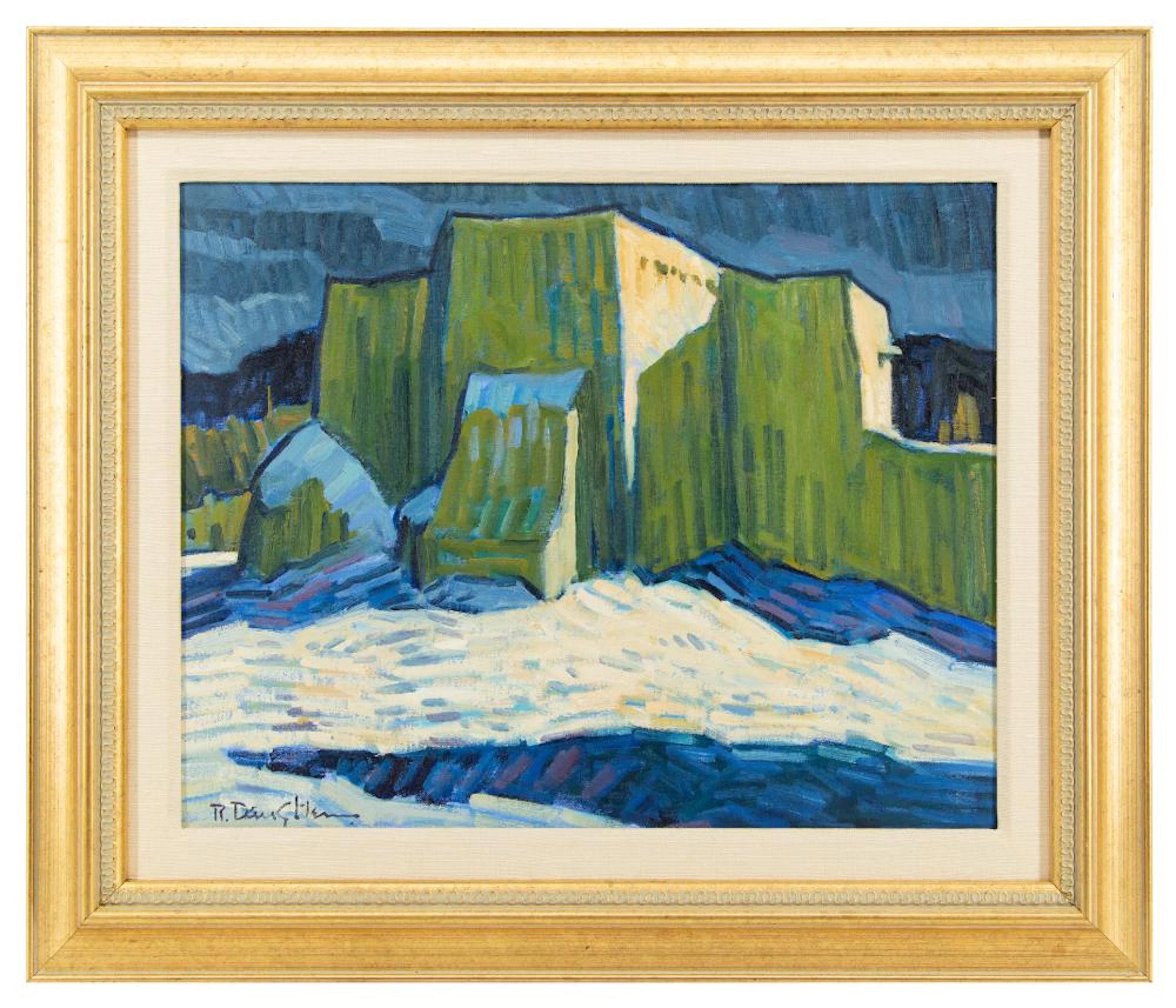 ROBERT DAUGHTERS "BLUE WINTER" OIL ON CANVAS