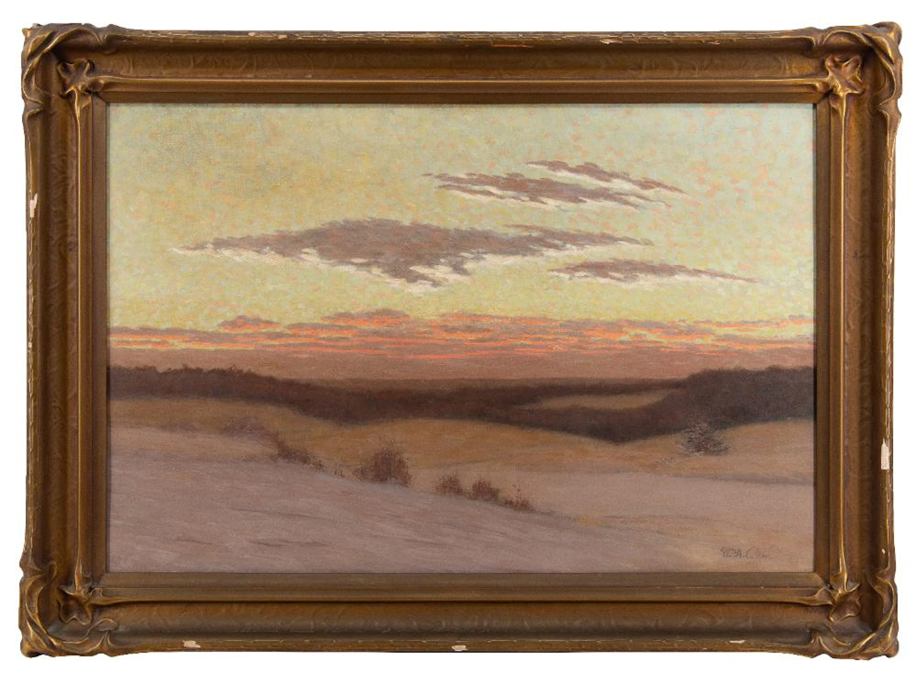WILLIAM COFFIN "SUNSET" OIL ON CANVAS