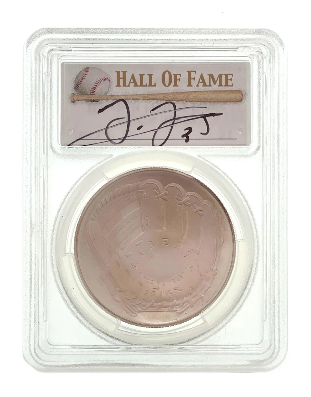 2014-P BASEBALL HALL OF FAME 'FRANK THOMAS' AUTOGRAPHED FIRST STRIKE