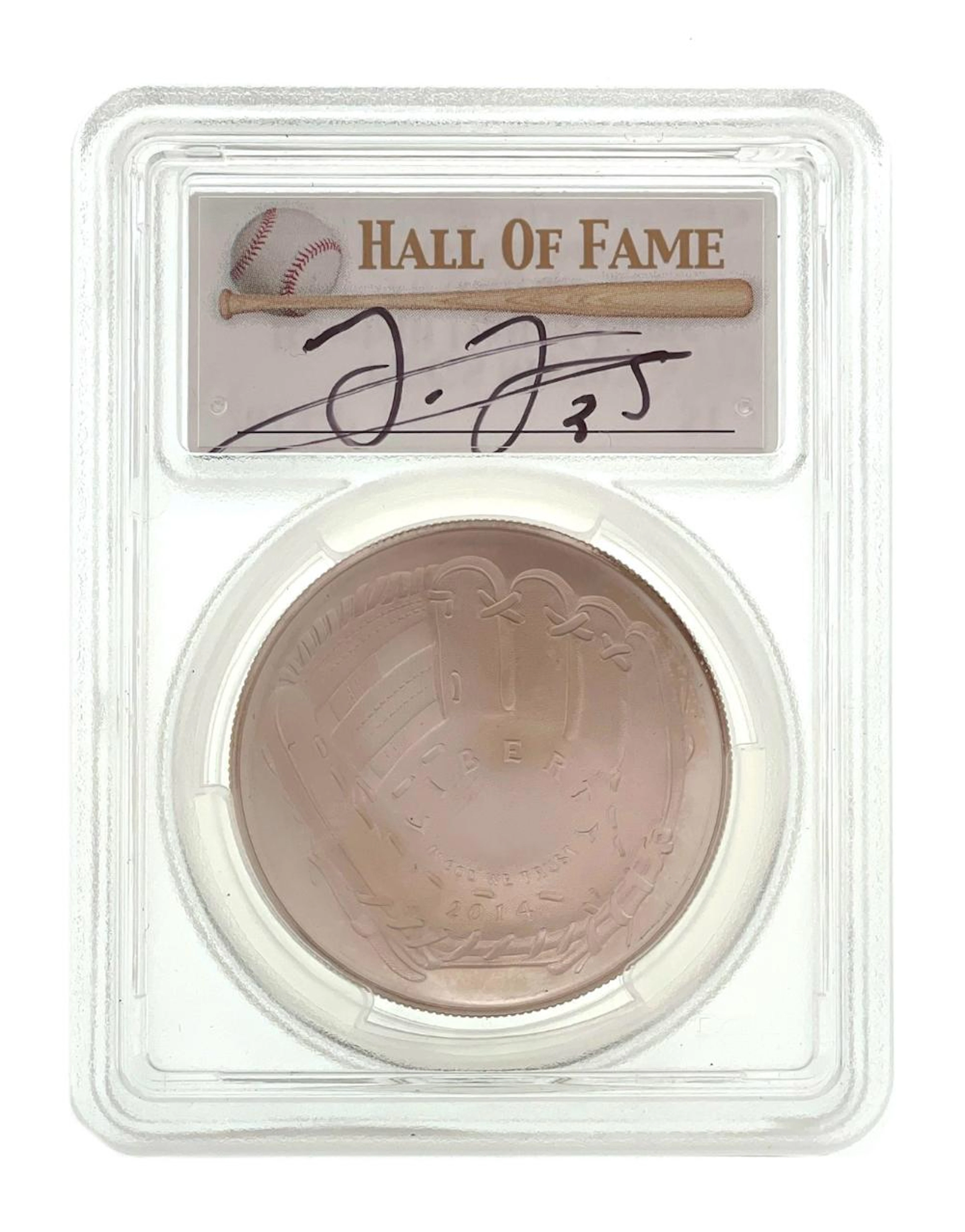 2014-P BASEBALL HALL OF FAME 'FRANK THOMAS' AUTOGRAPHED FIRST STRIKE
