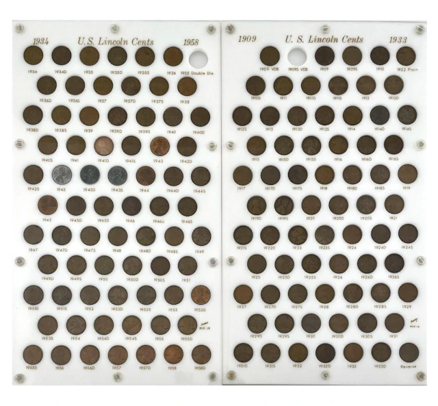 1909-1958 LINCOLN WHEAT CENT COMPLETE DATE & MINT COLLECTION