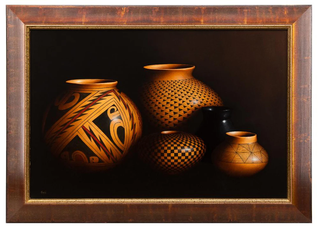GREG ENGLISH "MATA ORTIZ" OIL ON BOARD