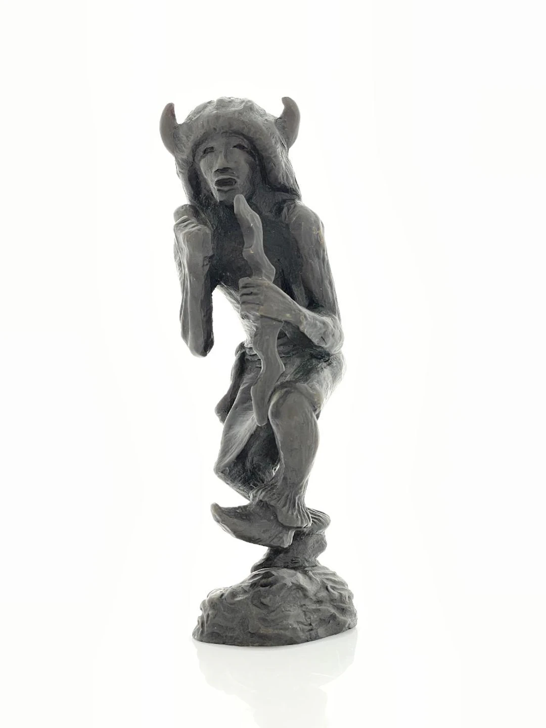 ALLAN HOUSER BUFFALO DANCER, 1967 BRONZE SCULPTURE