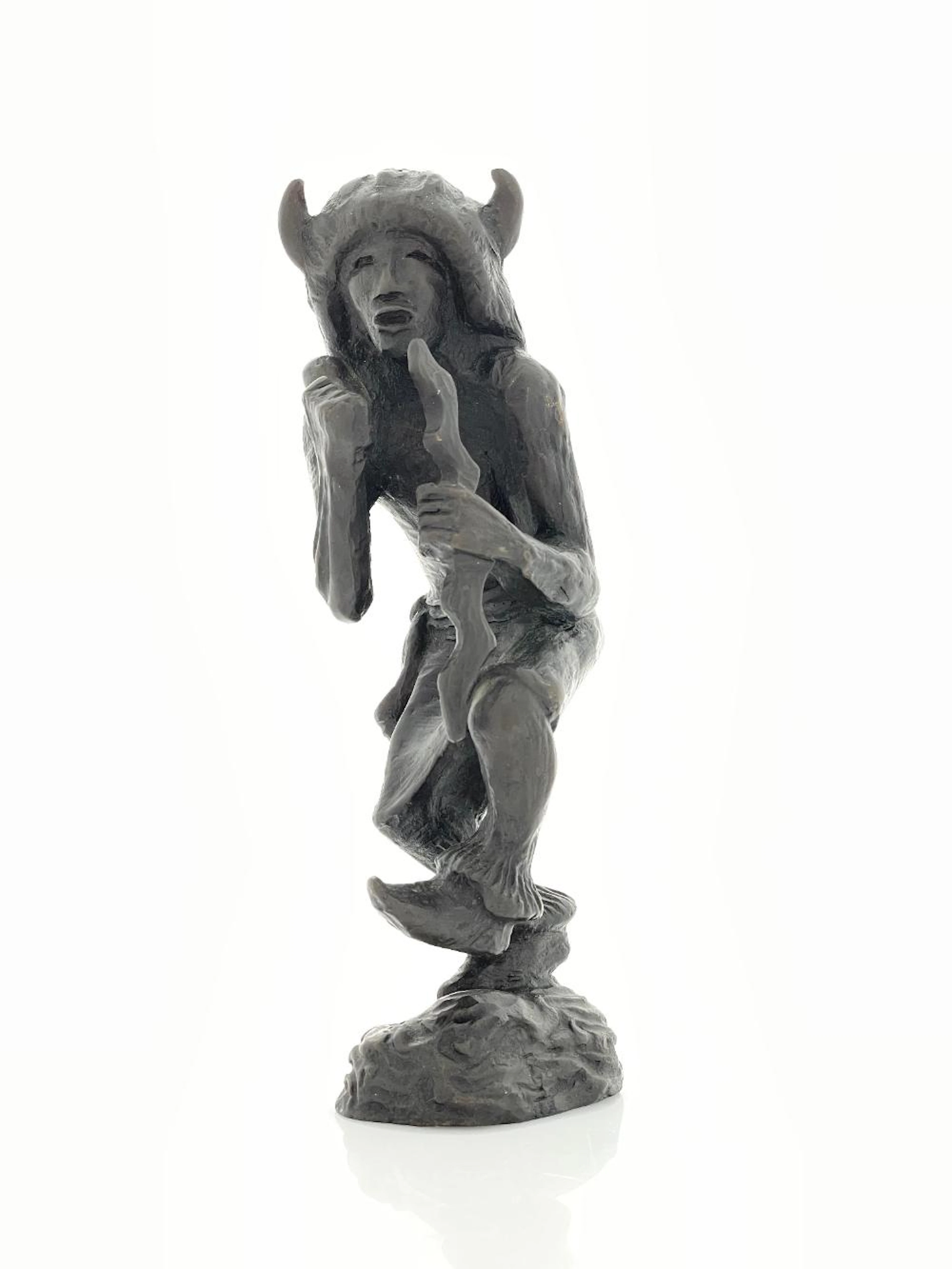 ALLAN HOUSER BUFFALO DANCER, 1967 BRONZE SCULPTURE