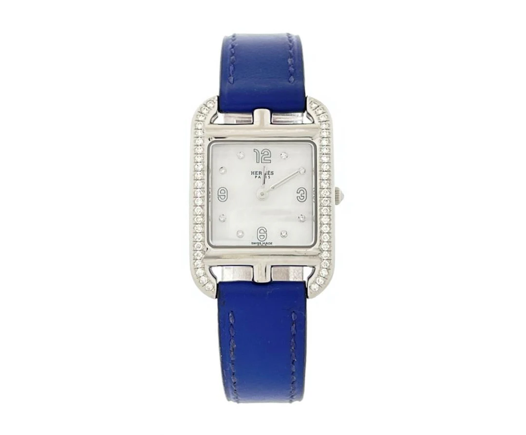 HERMES CAPE COD DIAMOND MOTHER OF PEARL WATCH