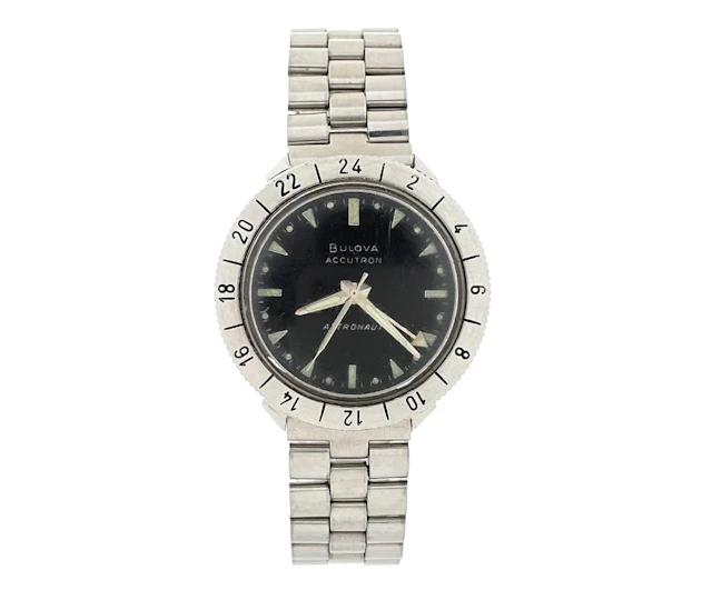 BULOVA ACCUTRON ASTRONAUT 214 GMT STAINLESS STEEL WATCH