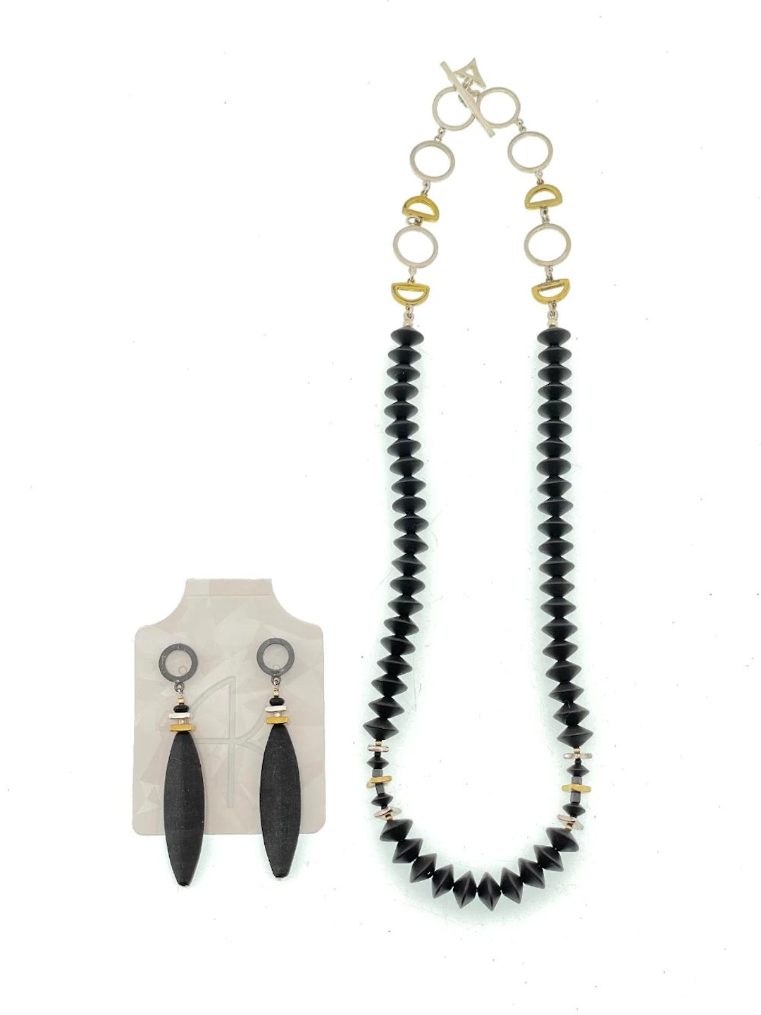 3PC ARLEE KASSELMAN 22K GOLD VERMEIL STERLING SILVER MATTE BLACK HEMATITE