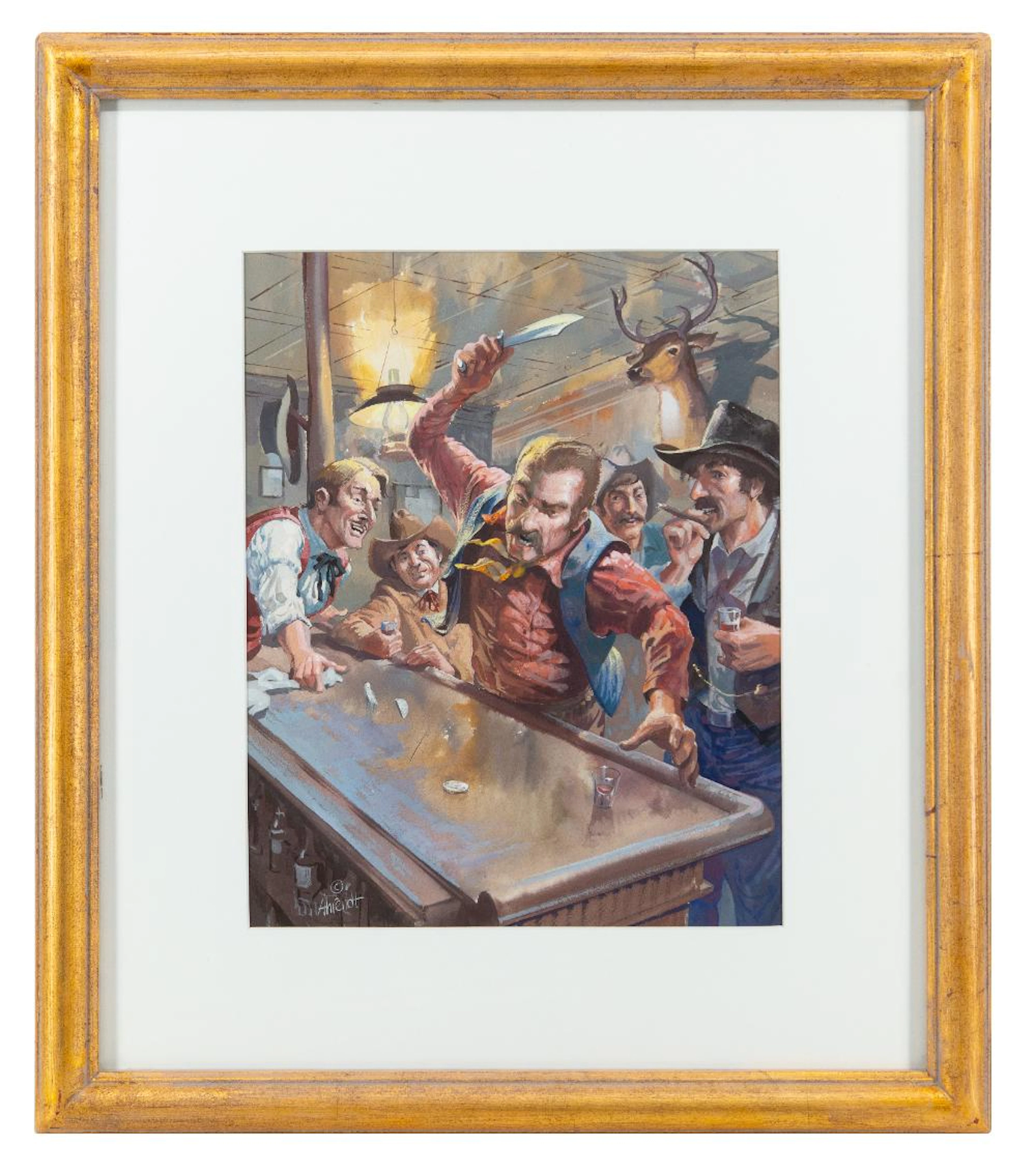 WILLIAM AHRENDT UNTITLED, ILLUSTRATION MIXED MEDIA ON PAPER