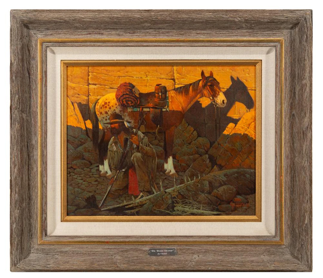 MEL GERHOLD "THE UNSEEN OBSERVER" OIL ON CANVAS