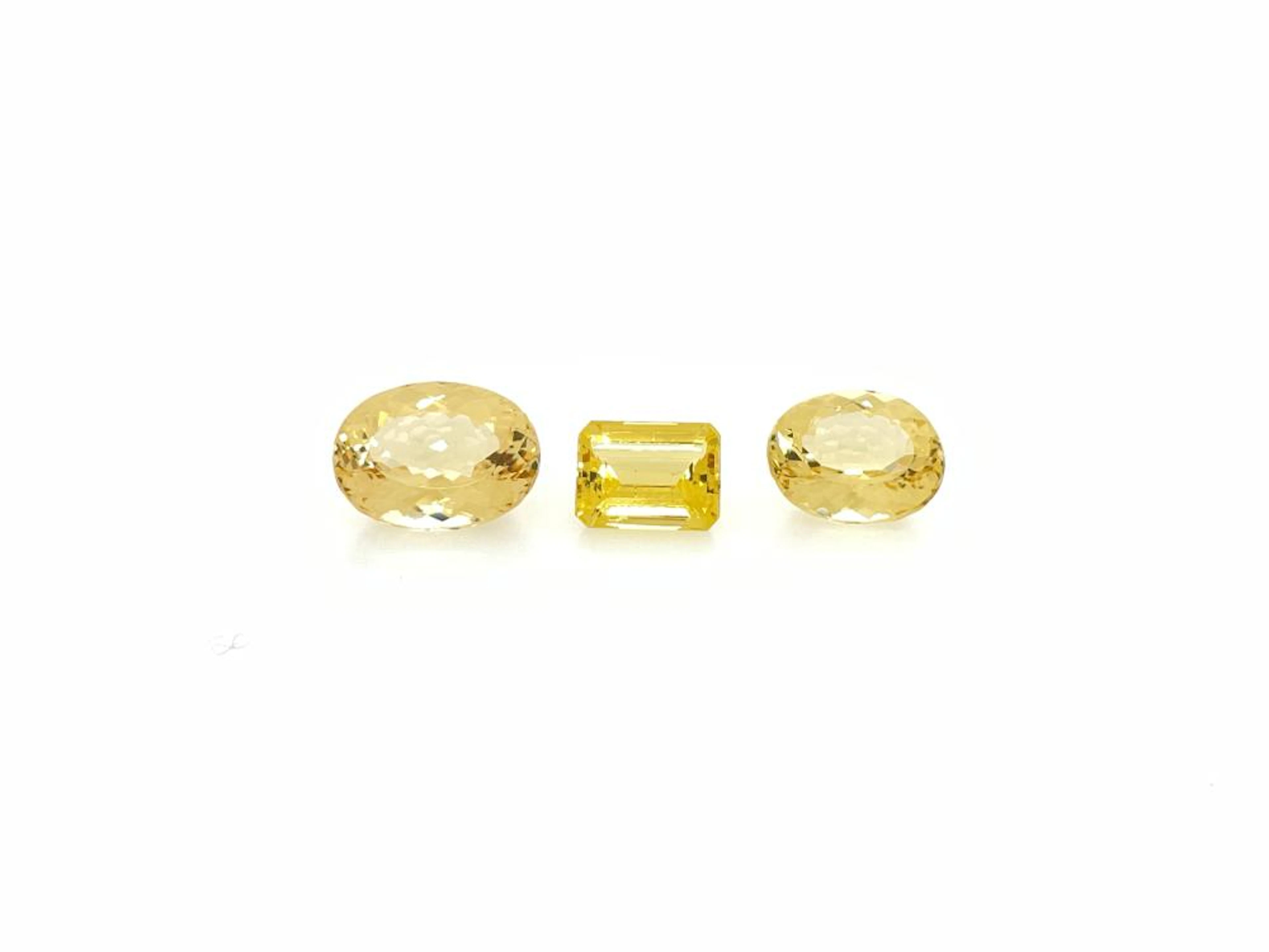 14.27CTTW YELLOW BERYL GEMSTONES