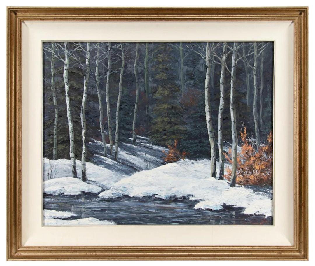 BETTY SABO "WINTER" OIL ON BOARD