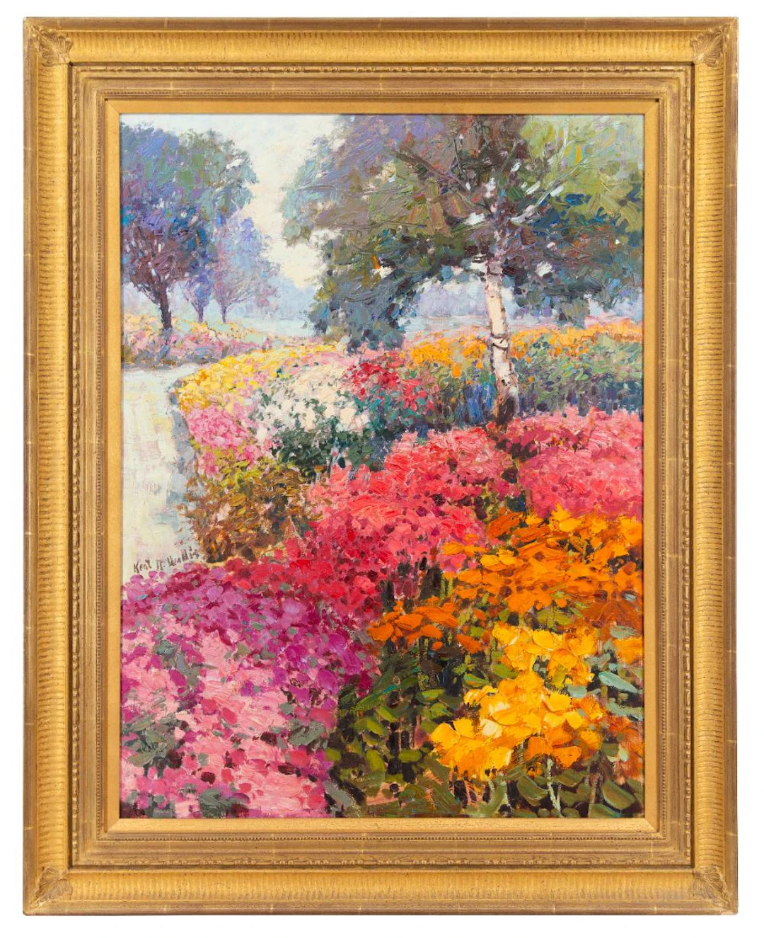 KENT WALLIS "SUMMER BLOOM" OIL ON CANVAS