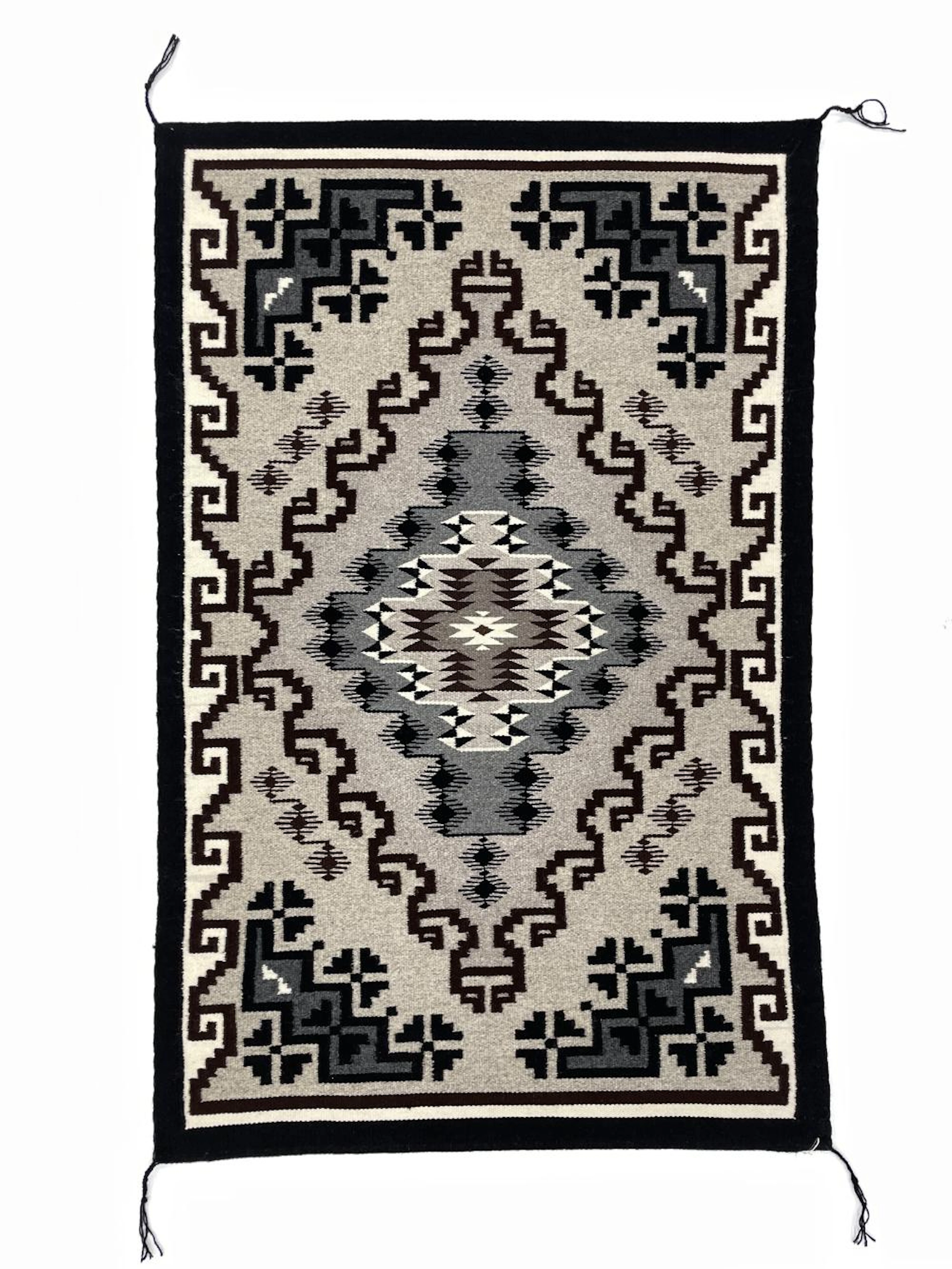 BETTY CHARLEY NAVAJO TWO GREY HILLS WEAVING / RUG