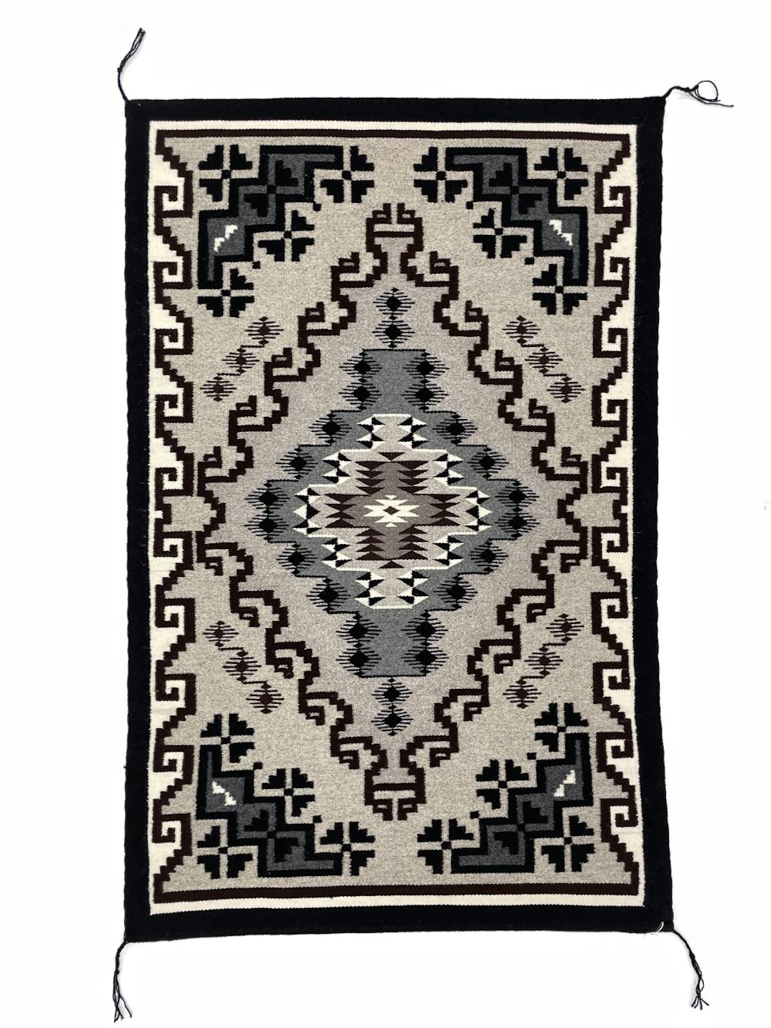 BETTY CHARLEY NAVAJO TWO GREY HILLS WEAVING / RUG