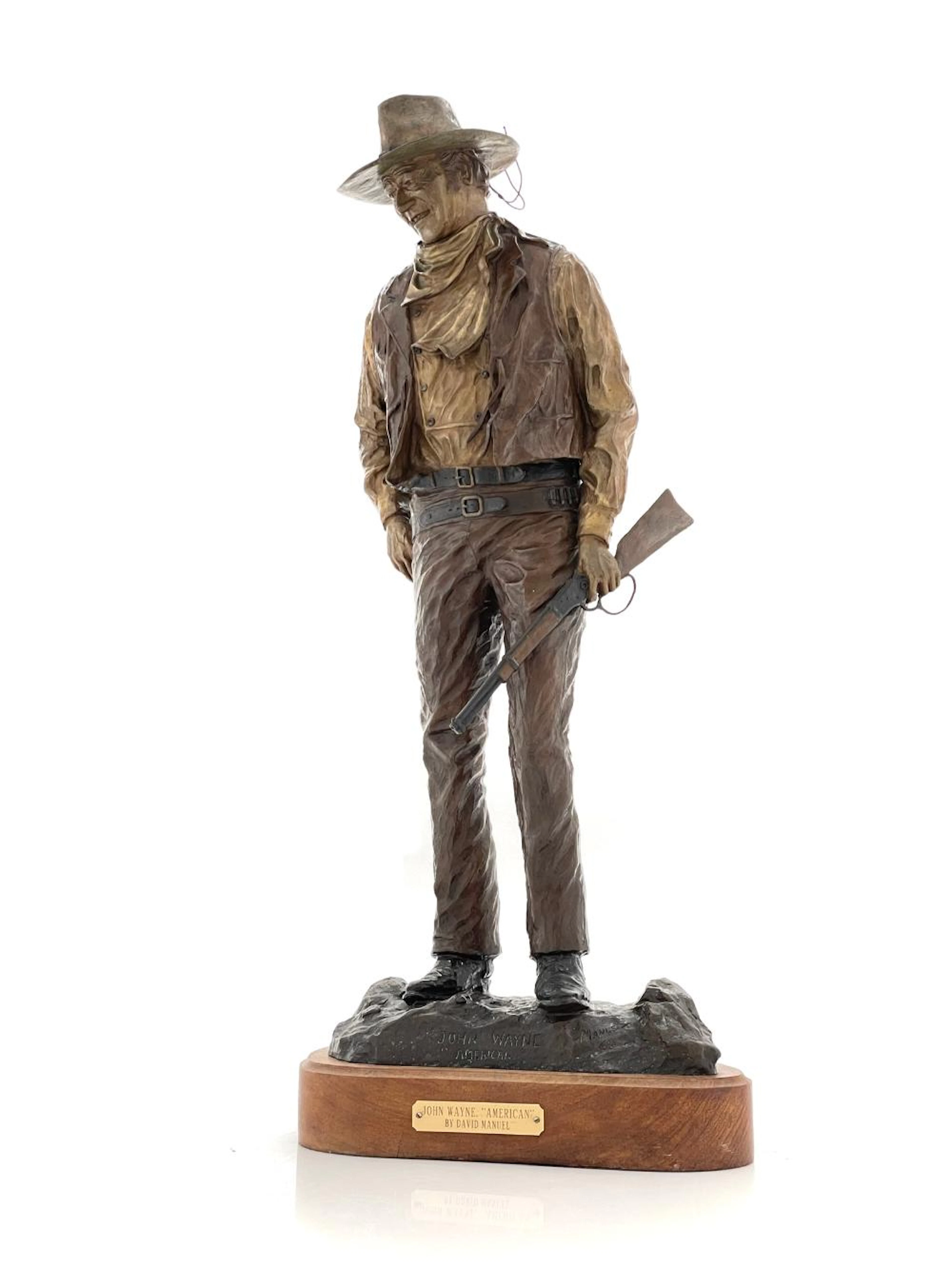 DAVID MANUEL "JOHN WAYNE, AMERICAN" BRONZE SCULPTURE