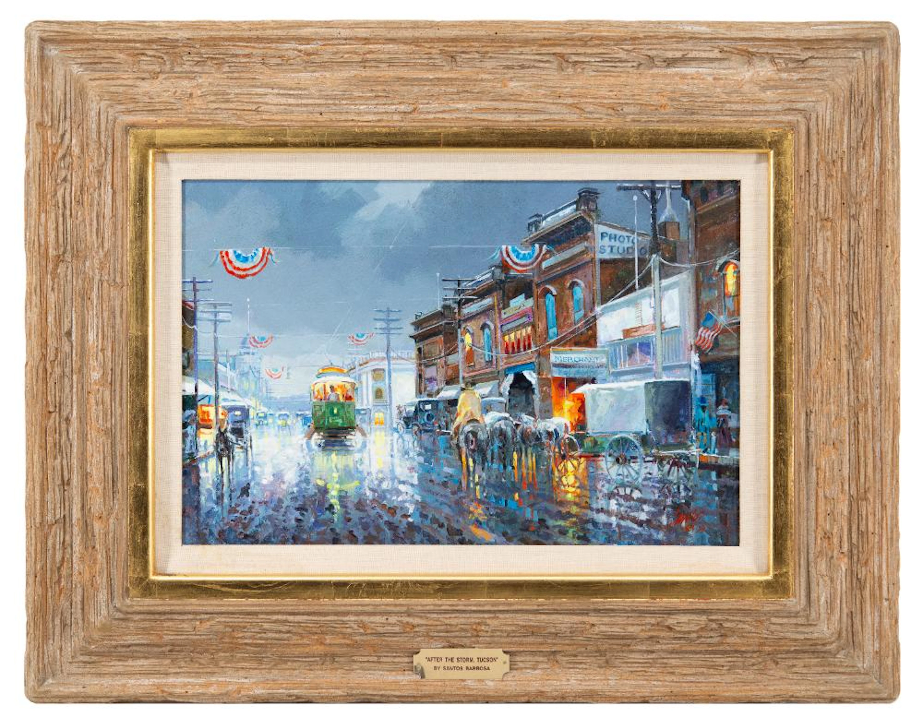 SANTOS BARBOSA "AFTER THE STORM, TUCSON" ACRYLIC ON BOARD