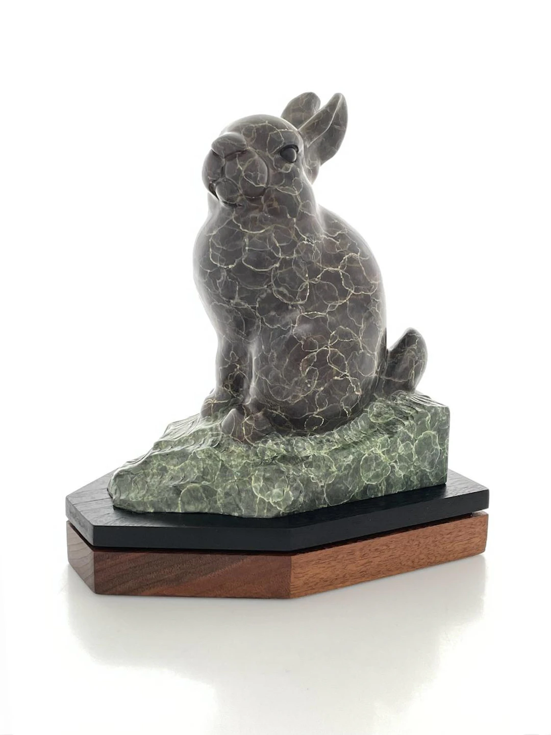 GERALD BALCIAR "STOP, LOOK, LISTEN" BRONZE SCULPTURE