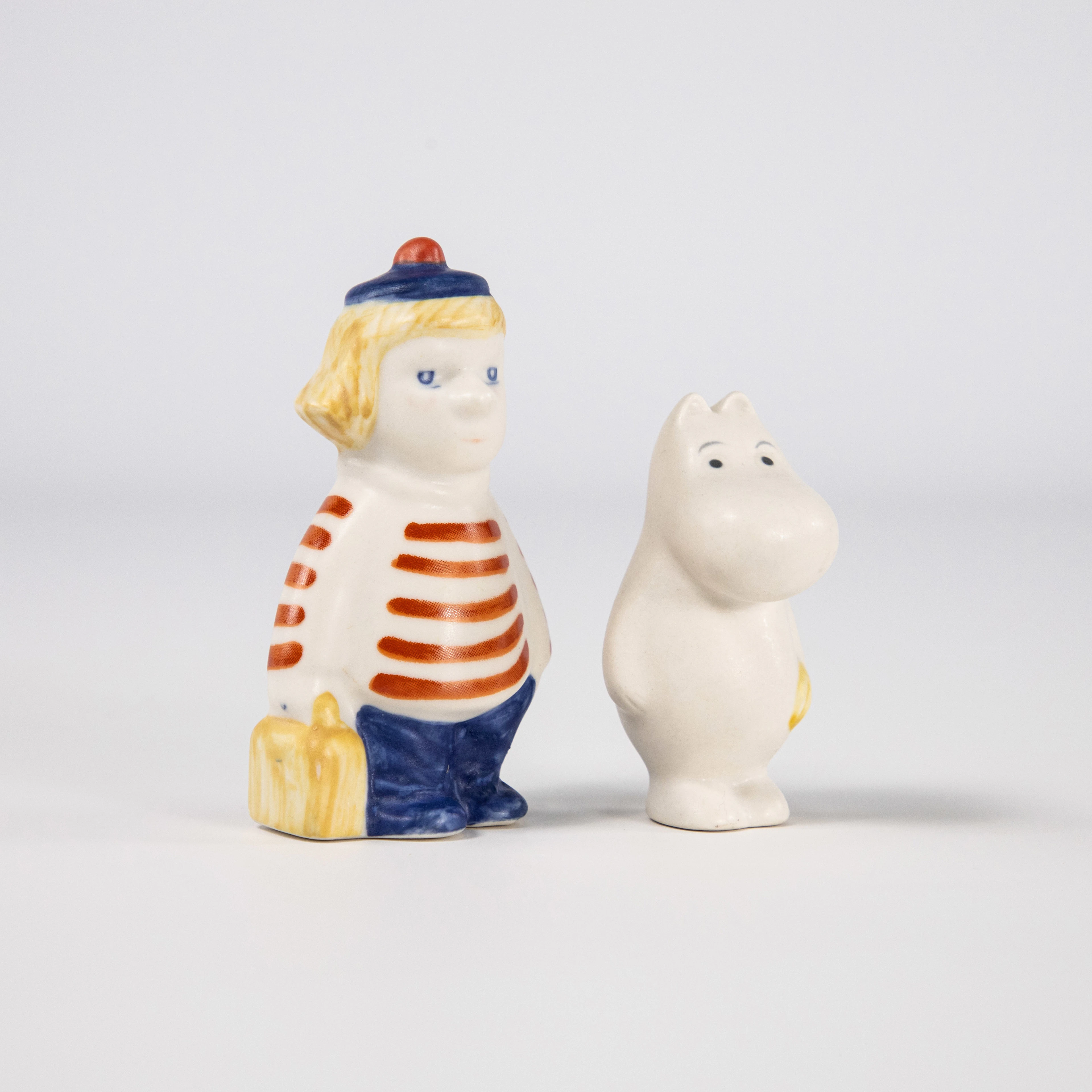 Tuulikki Pietilä, figuriner, 2 st, "Mumin", Arabia, höjd 9 cm