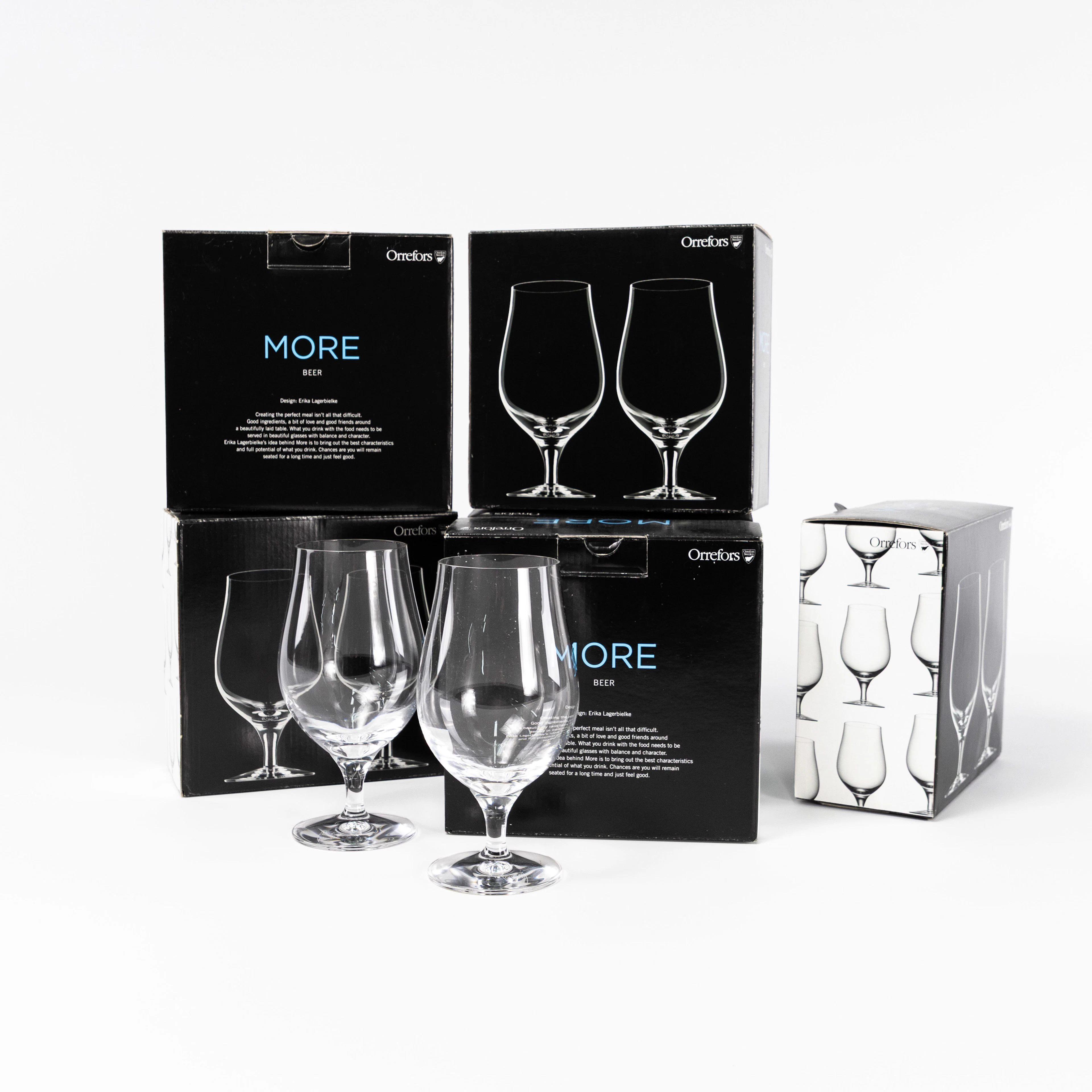 Erika Lagerbielke, glas, 12 st, "More", Orrefors