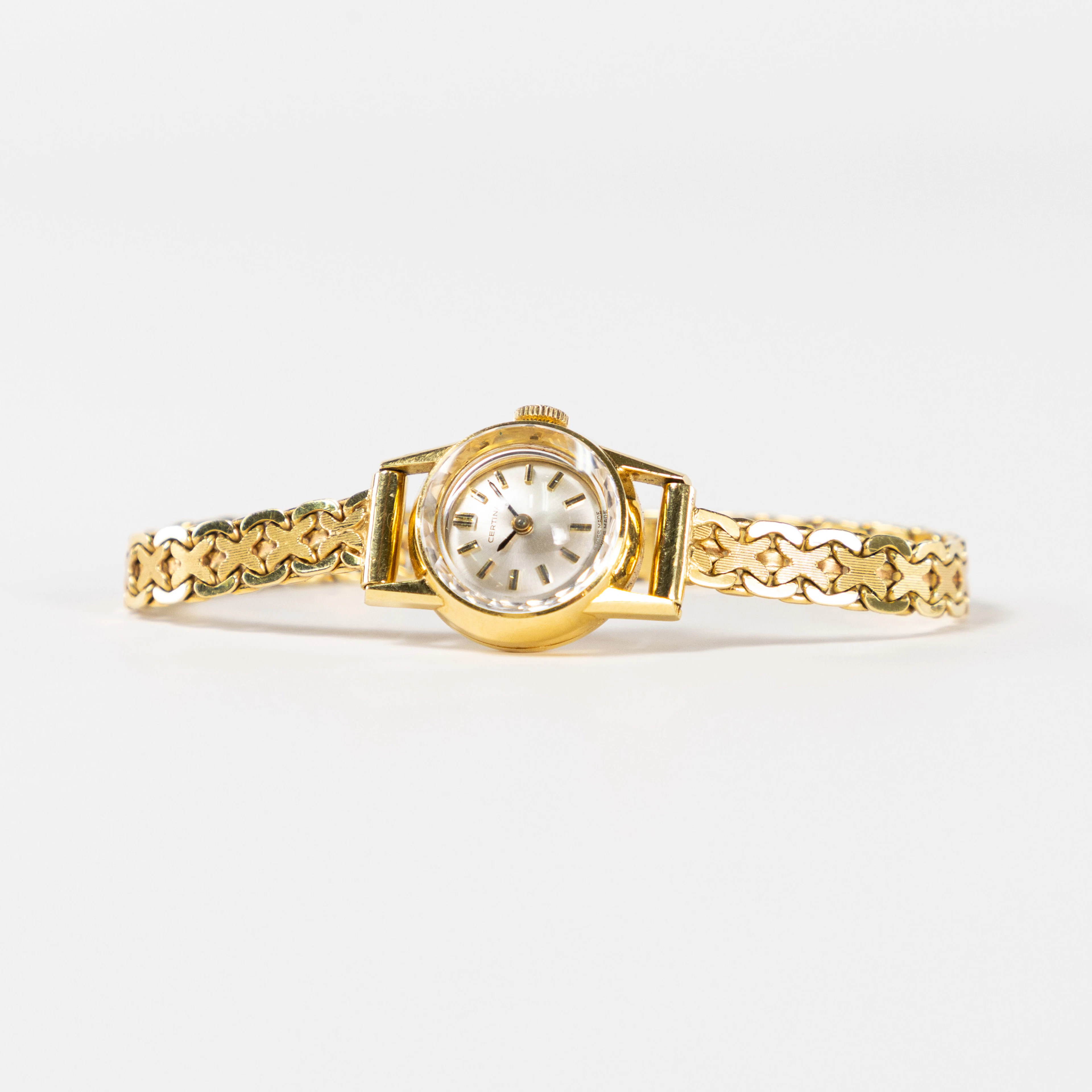 Certina, 17 mm, 18k guld, länk i 18k guld