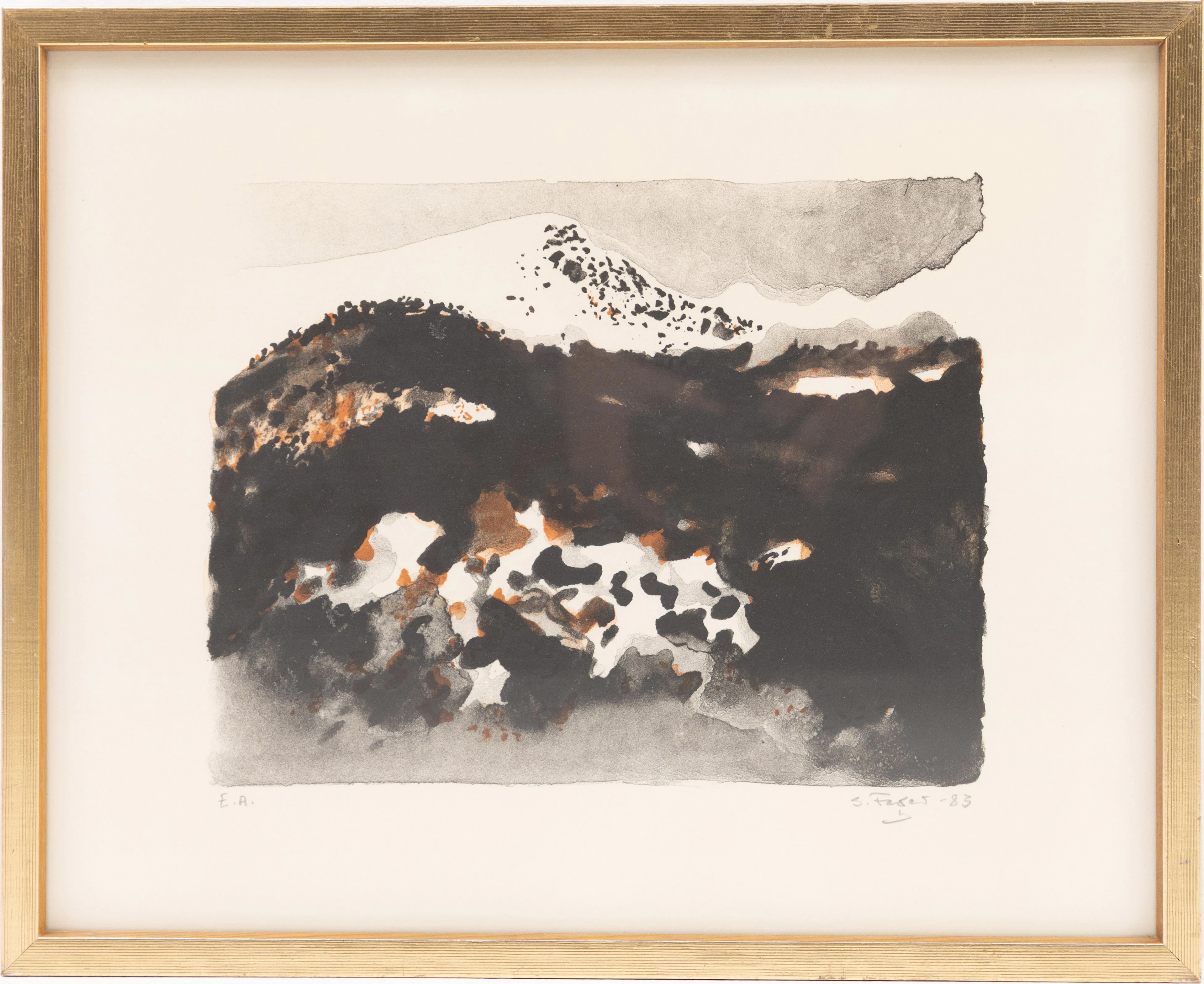 Sixten Fager, litografi, EA, signerad, 45x37 cm