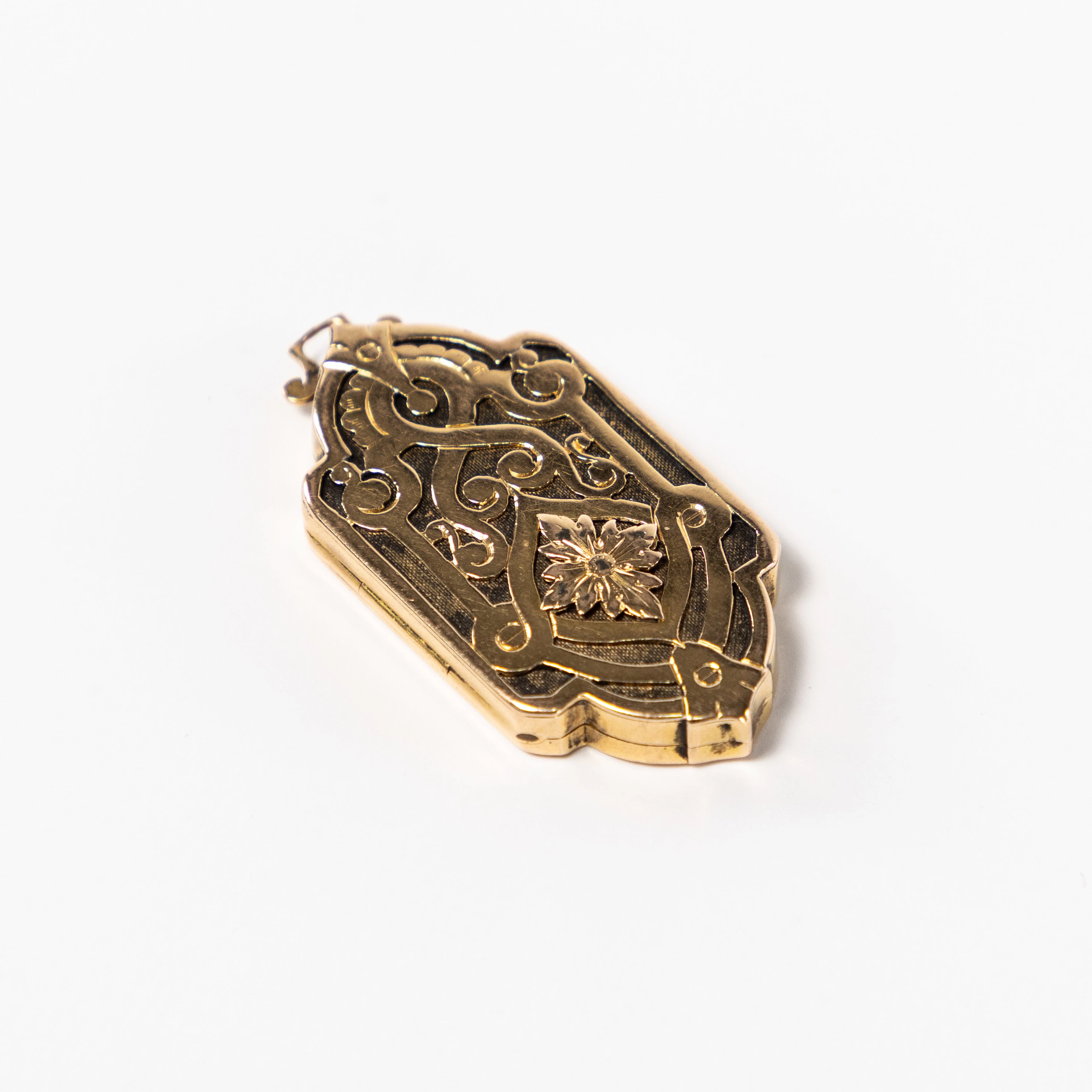 Medaljong, 18k guld, 1800-tal